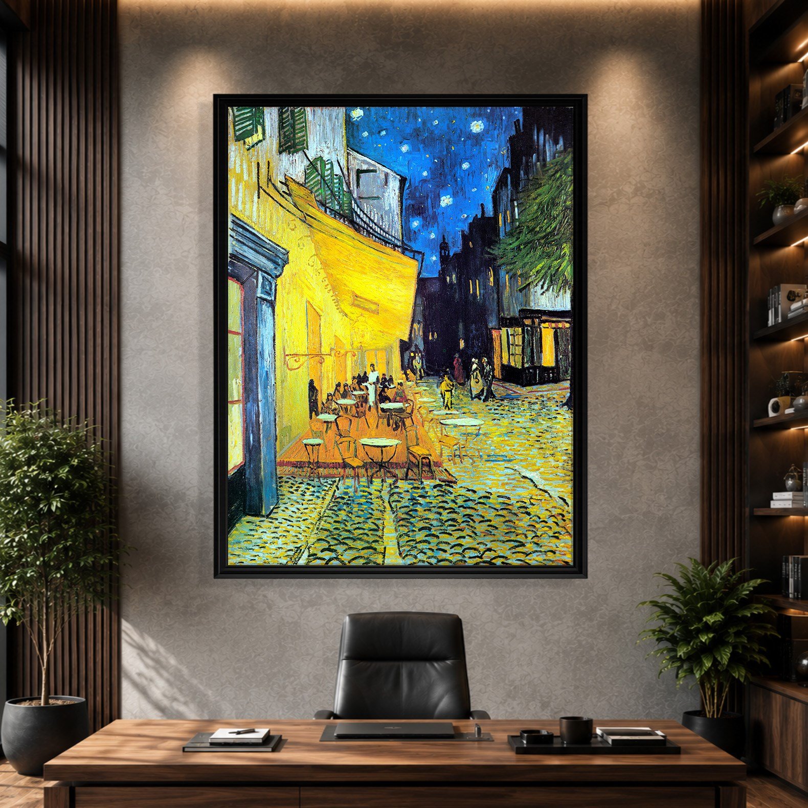 Gece Kafe Terası Kanvas Tablo – Vincent van Gogh Café Terrace at Night Klasik Sanat Eseri