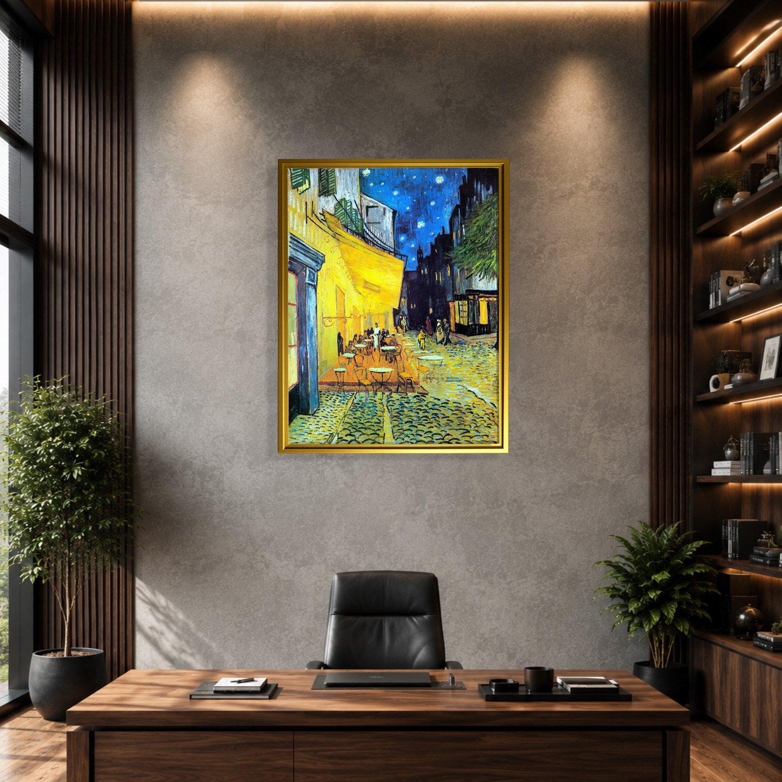 Gece Kafe Terası Kanvas Tablo – Vincent van Gogh Café Terrace at Night Klasik Sanat Eseri