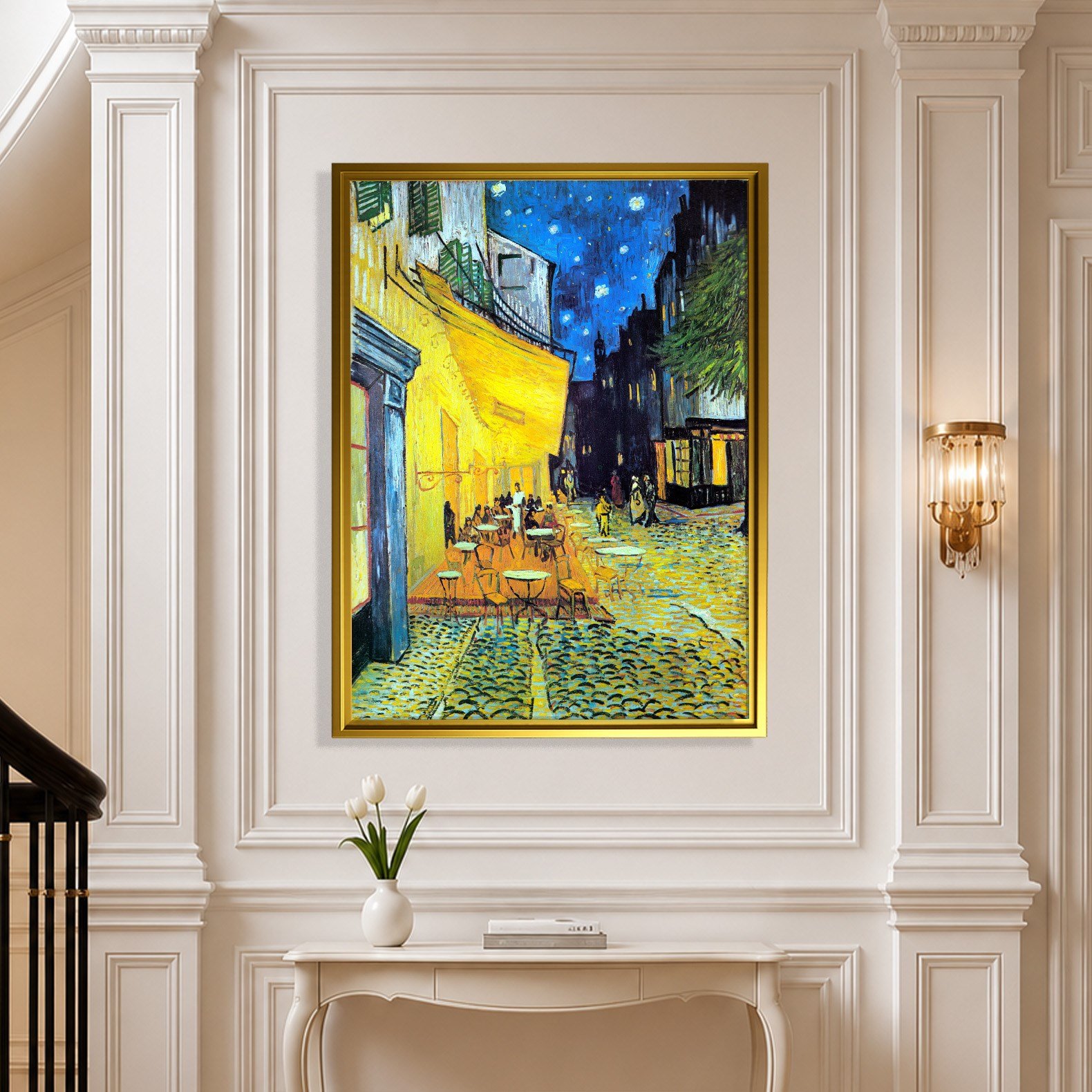 Gece Kafe Terası Kanvas Tablo – Vincent van Gogh Café Terrace at Night Klasik Sanat Eseri
