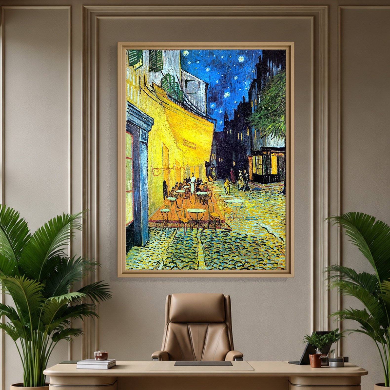 Gece Kafe Terası Kanvas Tablo – Vincent van Gogh Café Terrace at Night Klasik Sanat Eseri