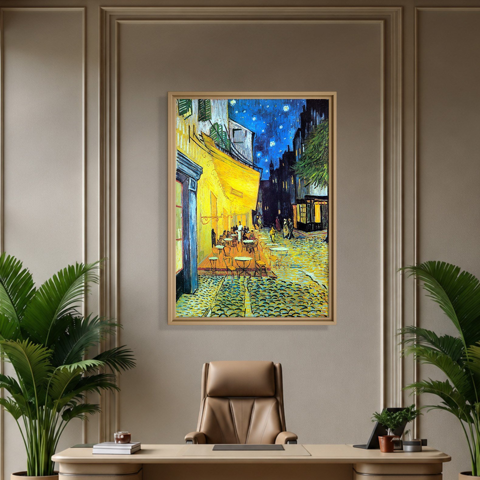 Gece Kafe Terası Kanvas Tablo – Vincent van Gogh Café Terrace at Night Klasik Sanat Eseri
