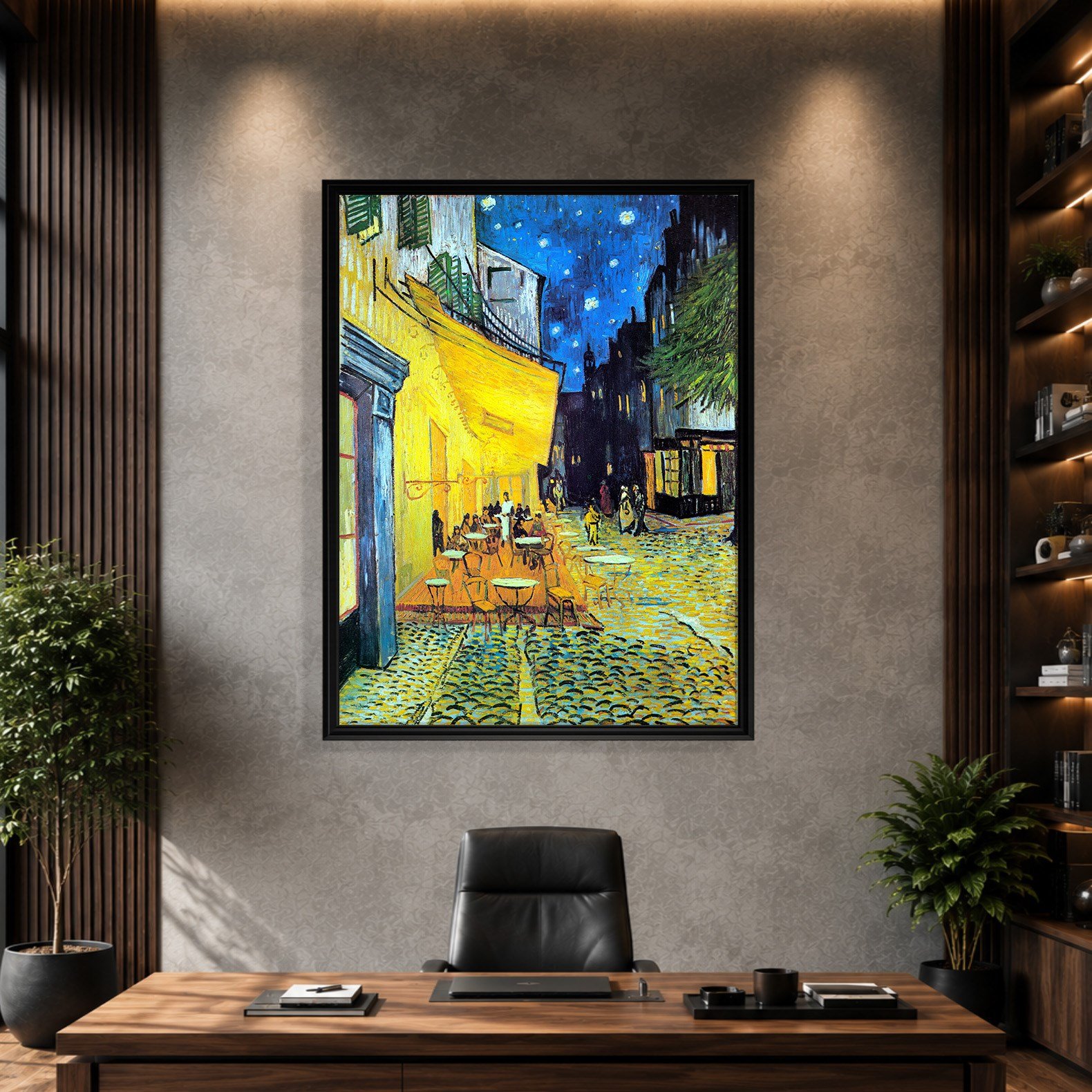 Gece Kafe Terası Kanvas Tablo – Vincent van Gogh Café Terrace at Night Klasik Sanat Eseri