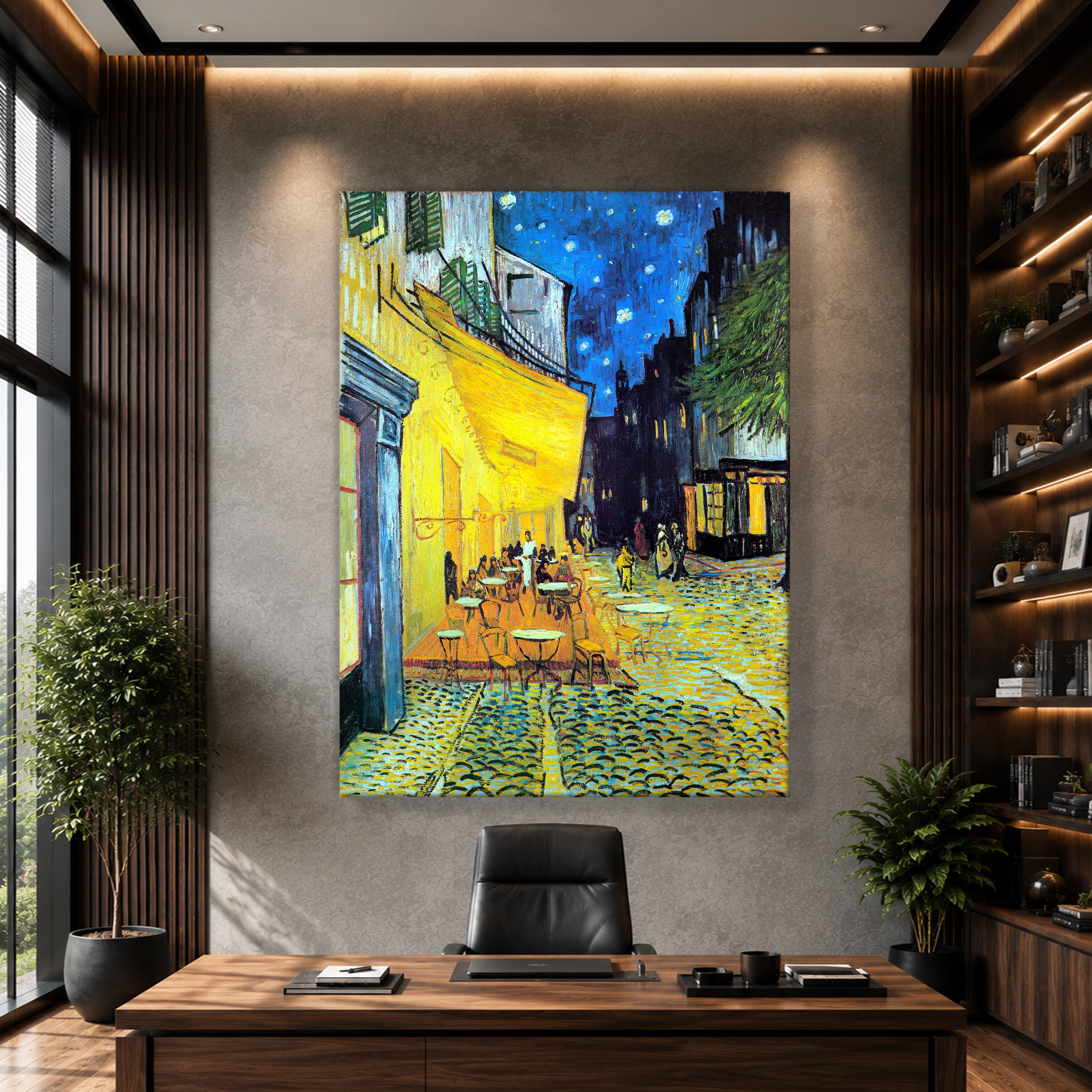Gece Kafe Terası Kanvas Tablo – Vincent van Gogh Café Terrace at Night Klasik Sanat Eseri