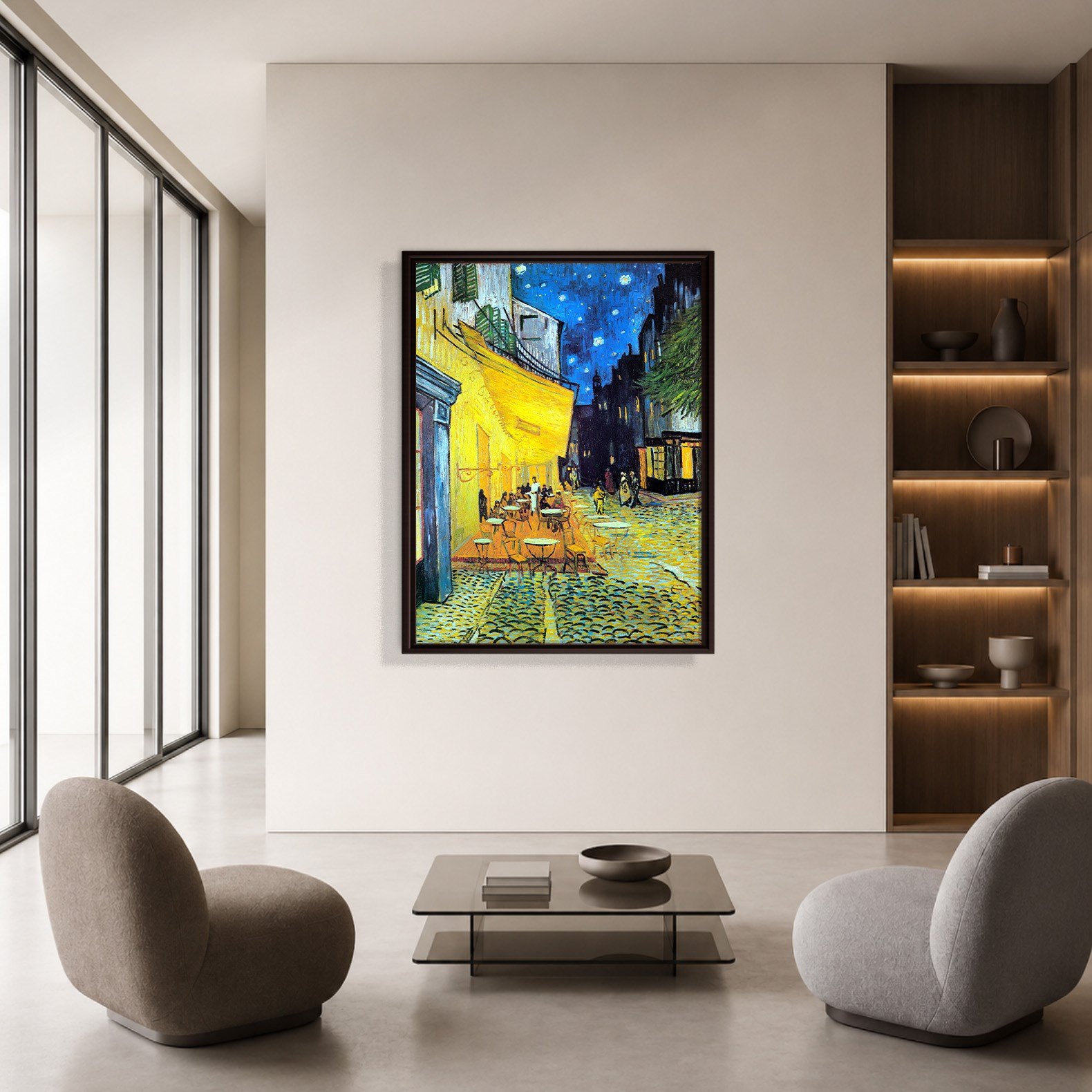 Gece Kafe Terası Kanvas Tablo – Vincent van Gogh Café Terrace at Night Klasik Sanat Eseri