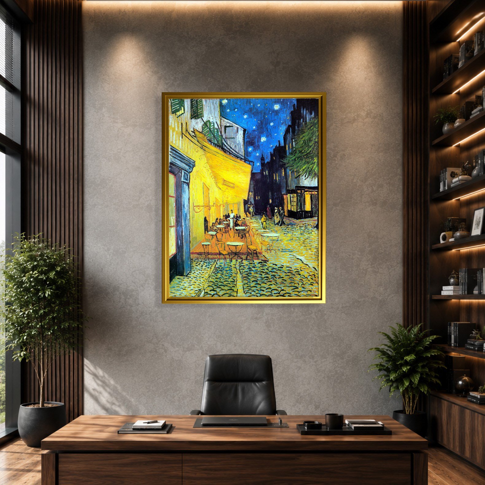 Gece Kafe Terası Kanvas Tablo – Vincent van Gogh Café Terrace at Night Klasik Sanat Eseri