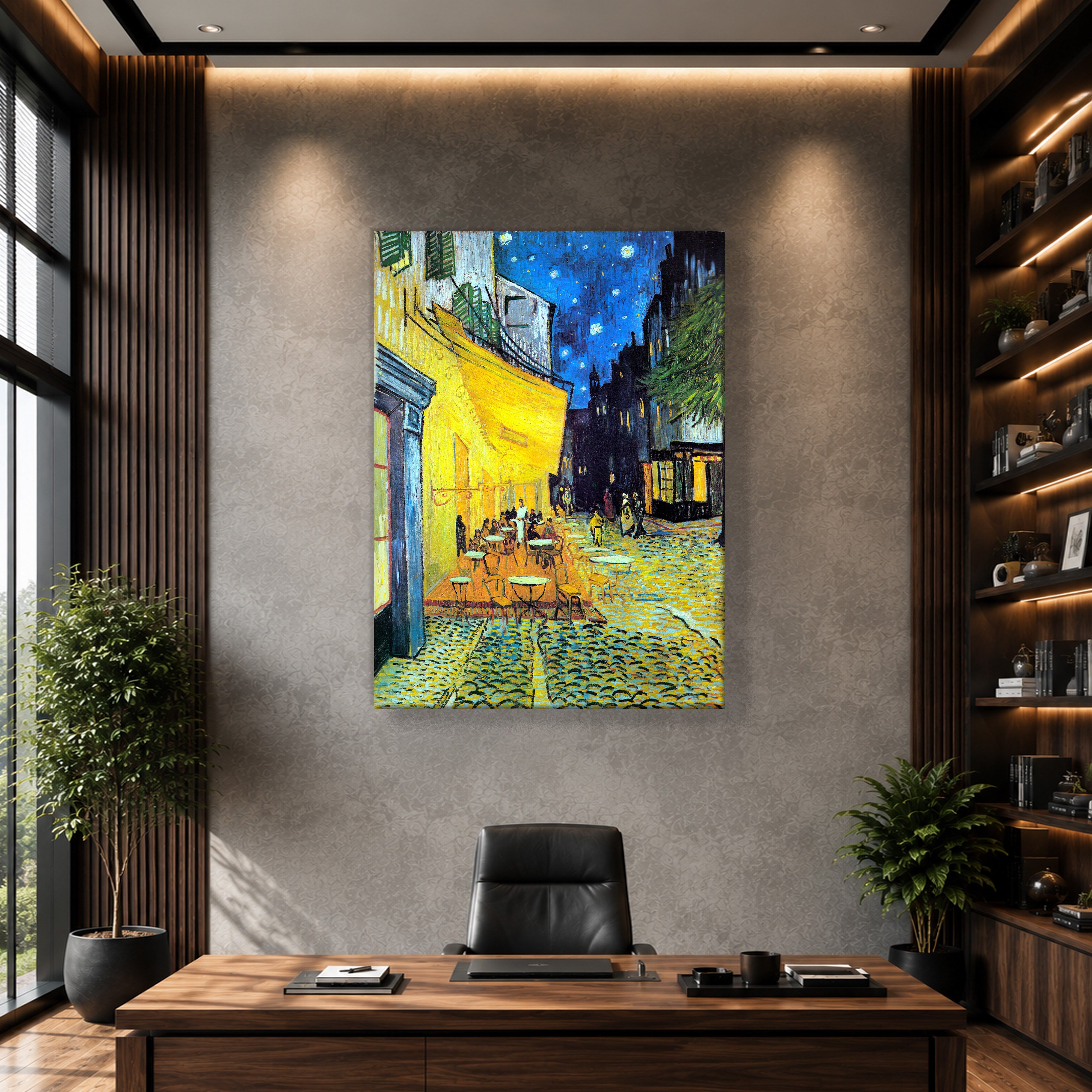 Gece Kafe Terası Kanvas Tablo – Vincent van Gogh Café Terrace at Night Klasik Sanat Eseri