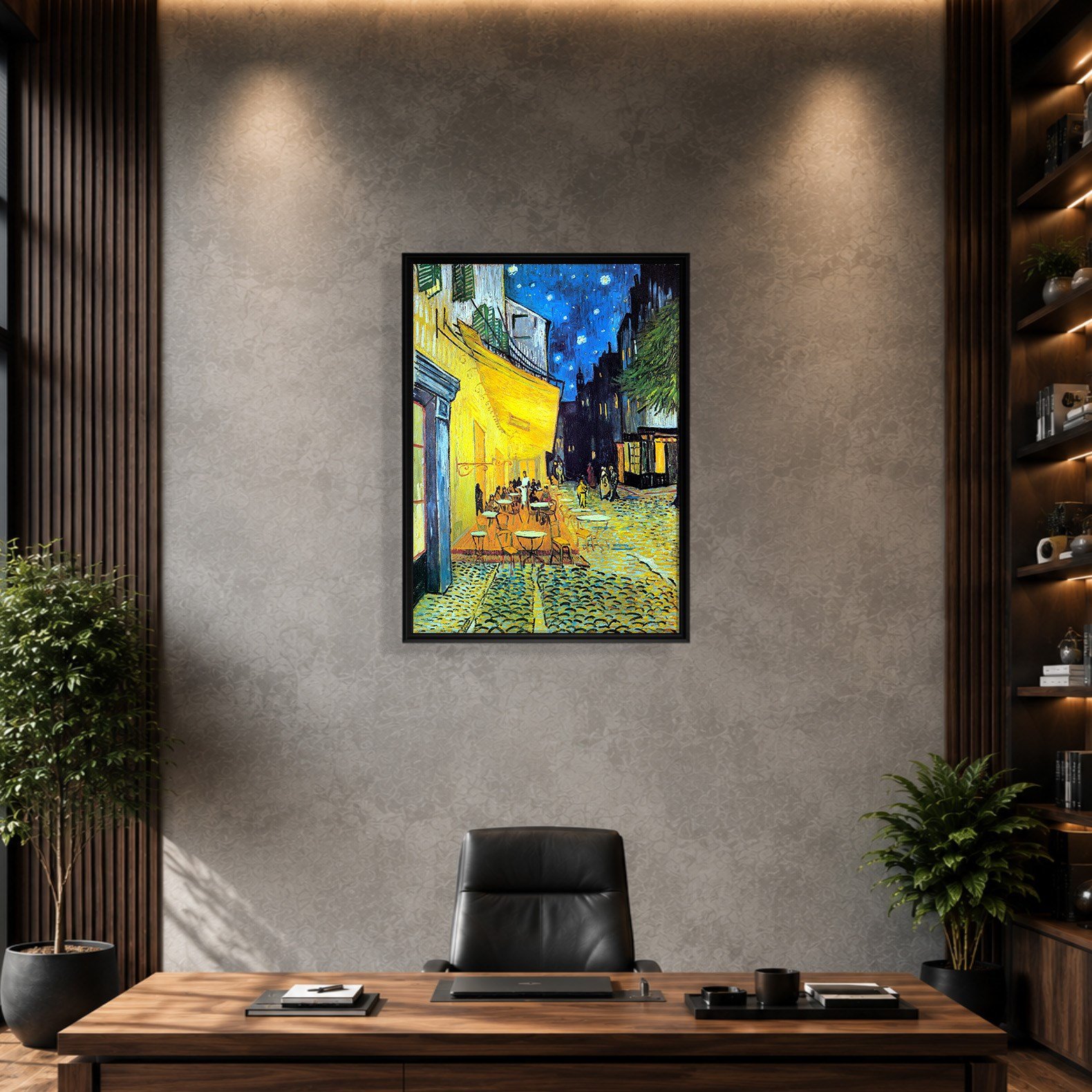 Gece Kafe Terası Kanvas Tablo – Vincent van Gogh Café Terrace at Night Klasik Sanat Eseri