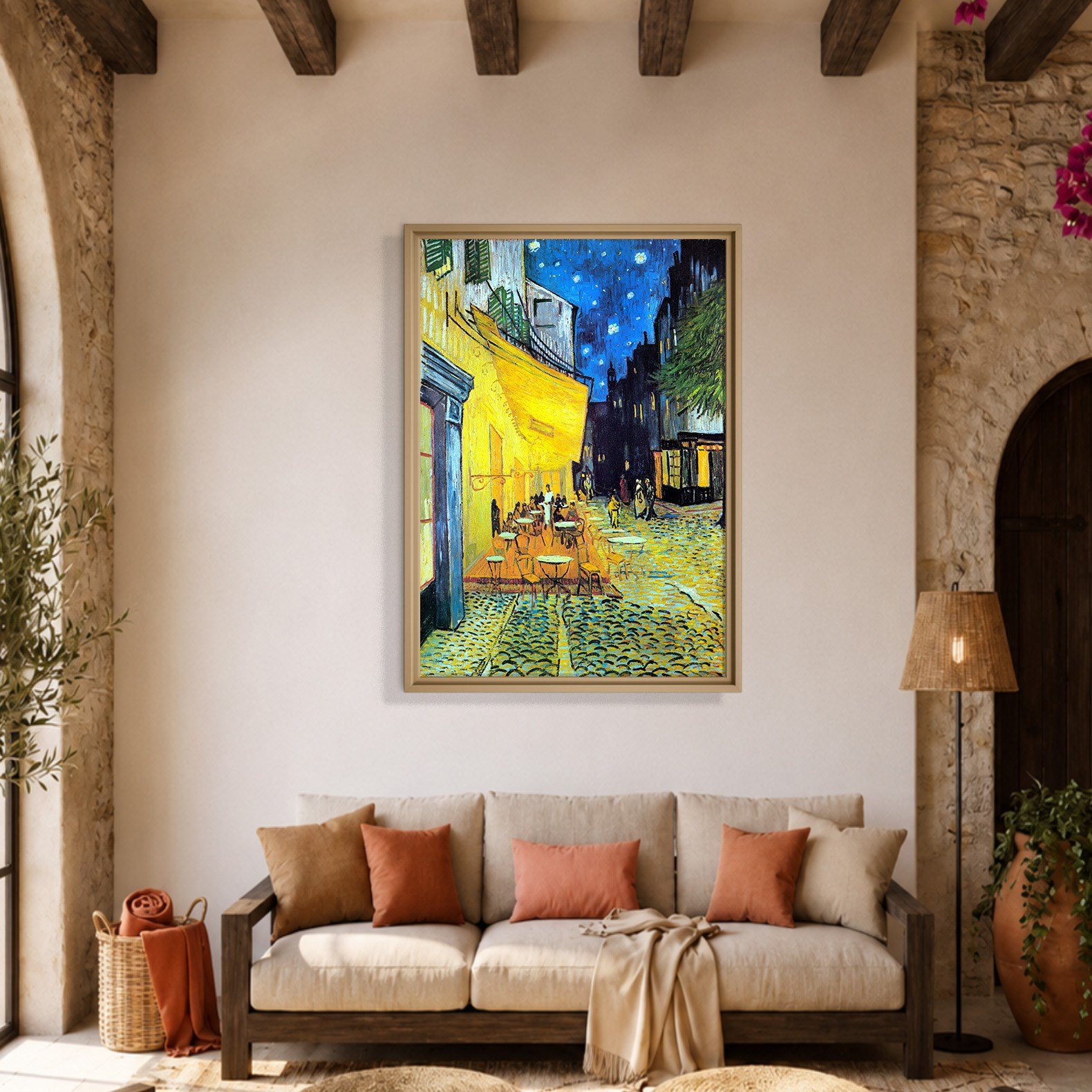 Gece Kafe Terası Kanvas Tablo – Vincent van Gogh Café Terrace at Night Klasik Sanat Eseri