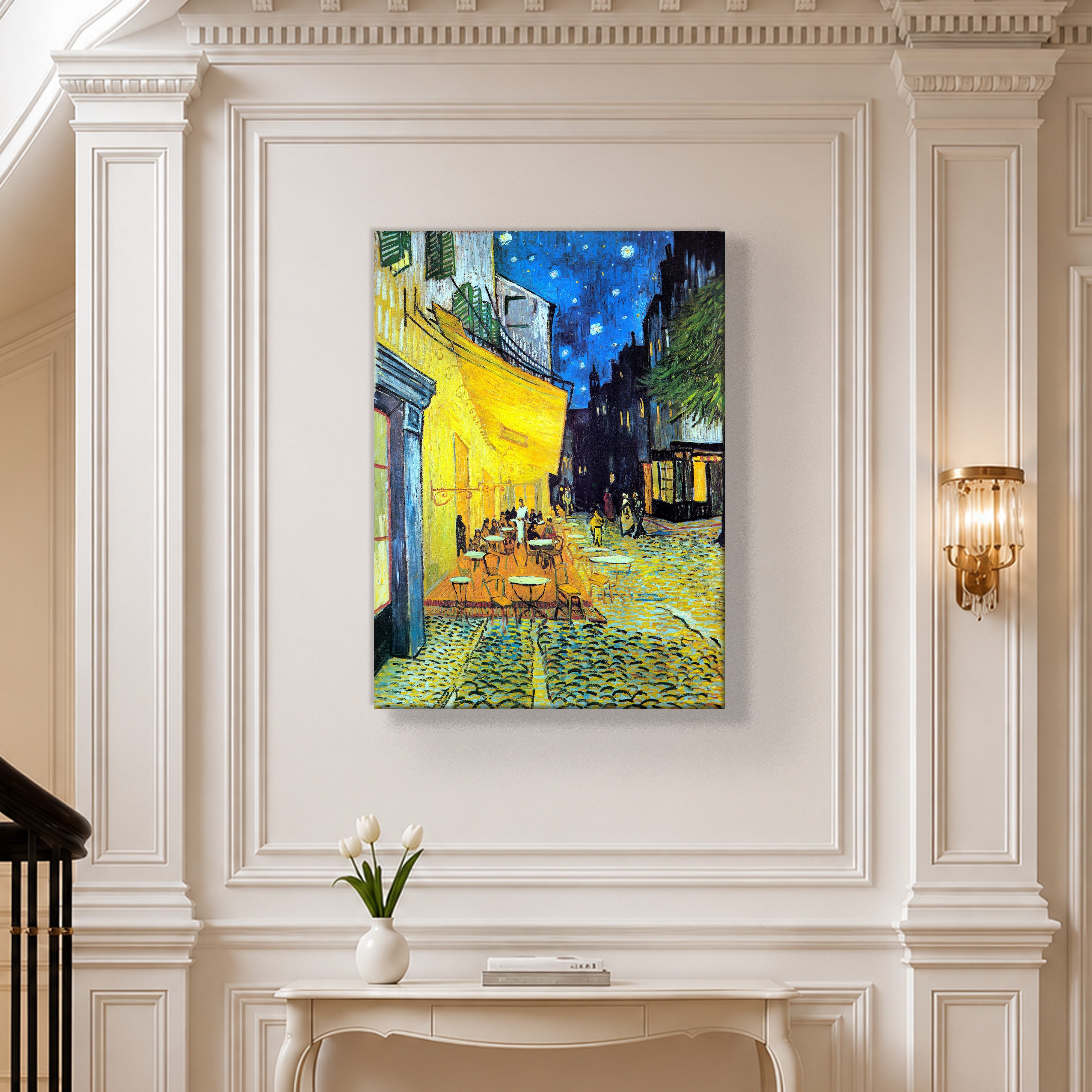 Gece Kafe Terası Kanvas Tablo – Vincent van Gogh Café Terrace at Night Klasik Sanat Eseri