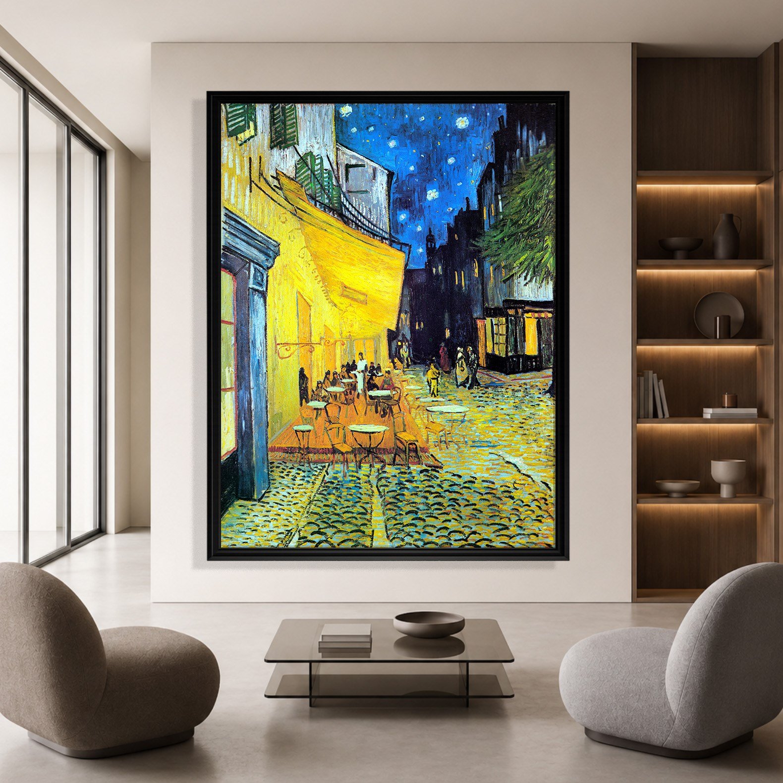 Gece Kafe Terası Kanvas Tablo – Vincent van Gogh Café Terrace at Night Klasik Sanat Eseri