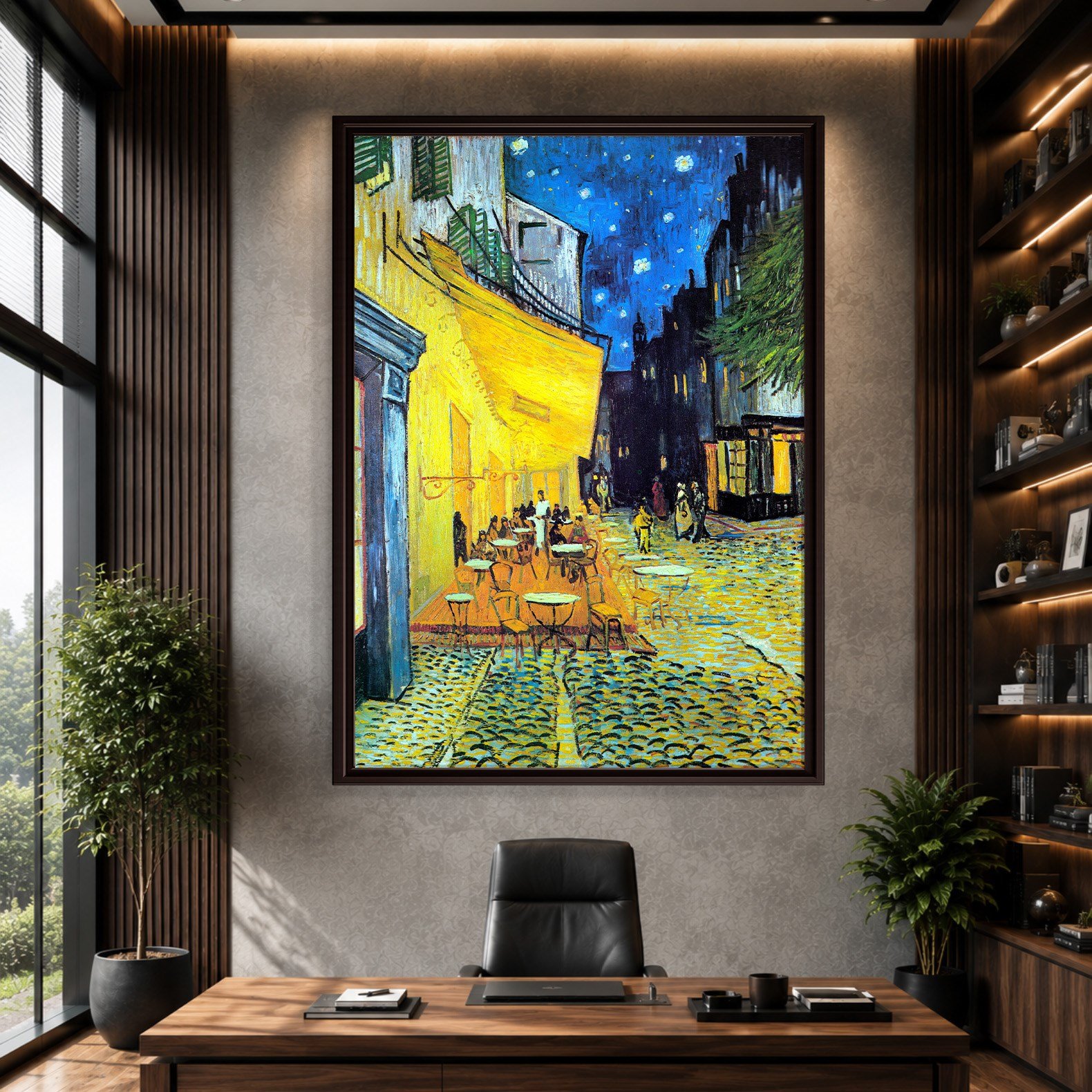 Gece Kafe Terası Kanvas Tablo – Vincent van Gogh Café Terrace at Night Klasik Sanat Eseri