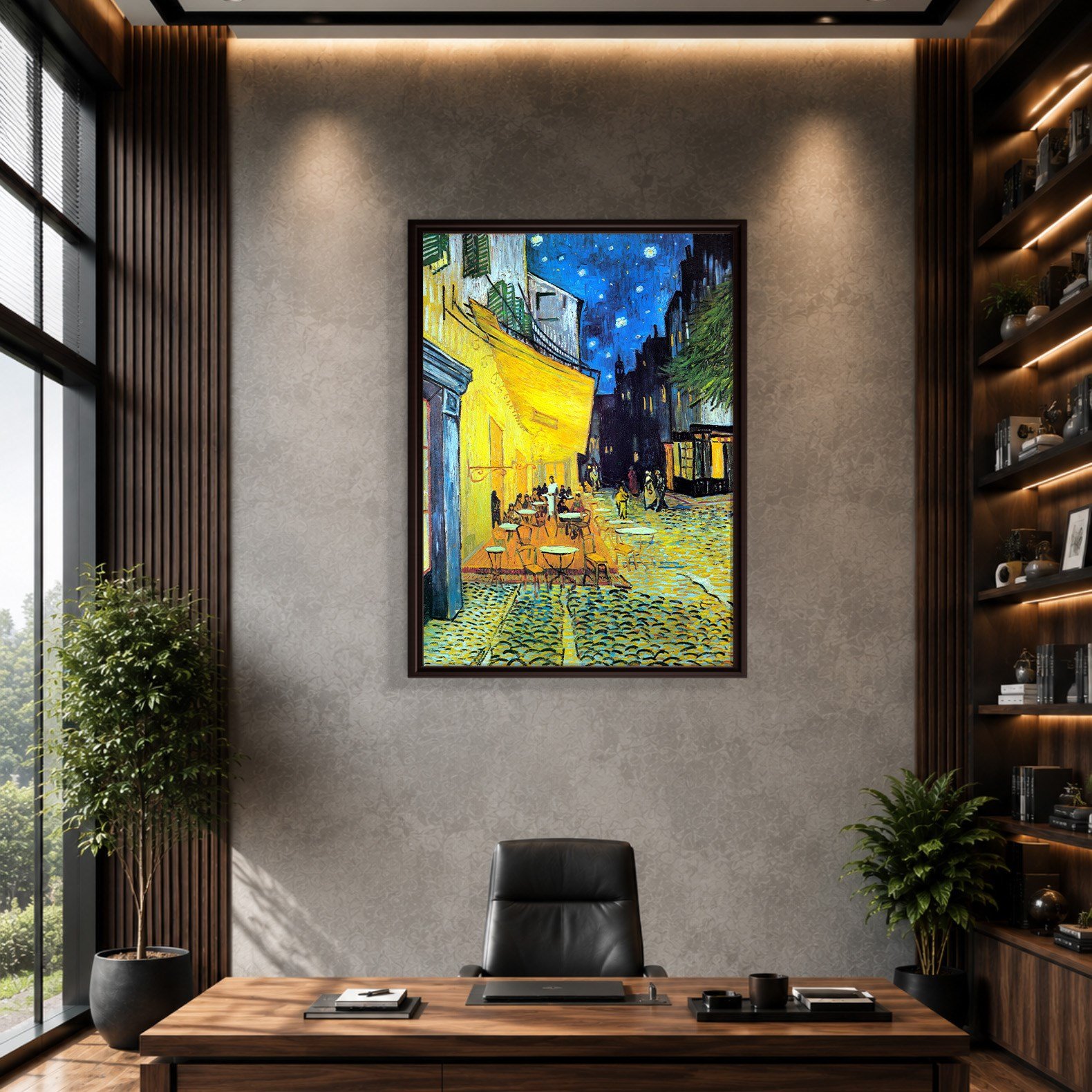 Gece Kafe Terası Kanvas Tablo – Vincent van Gogh Café Terrace at Night Klasik Sanat Eseri