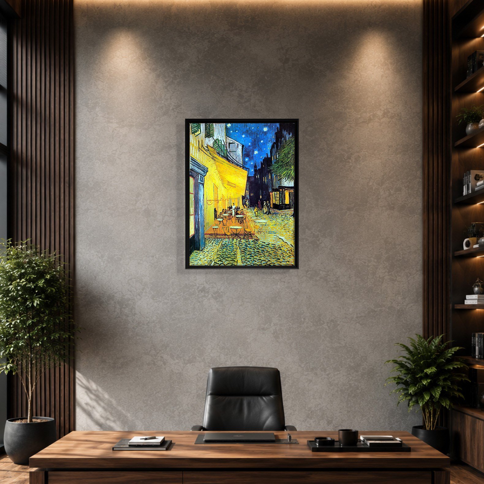 Gece Kafe Terası Kanvas Tablo – Vincent van Gogh Café Terrace at Night Klasik Sanat Eseri