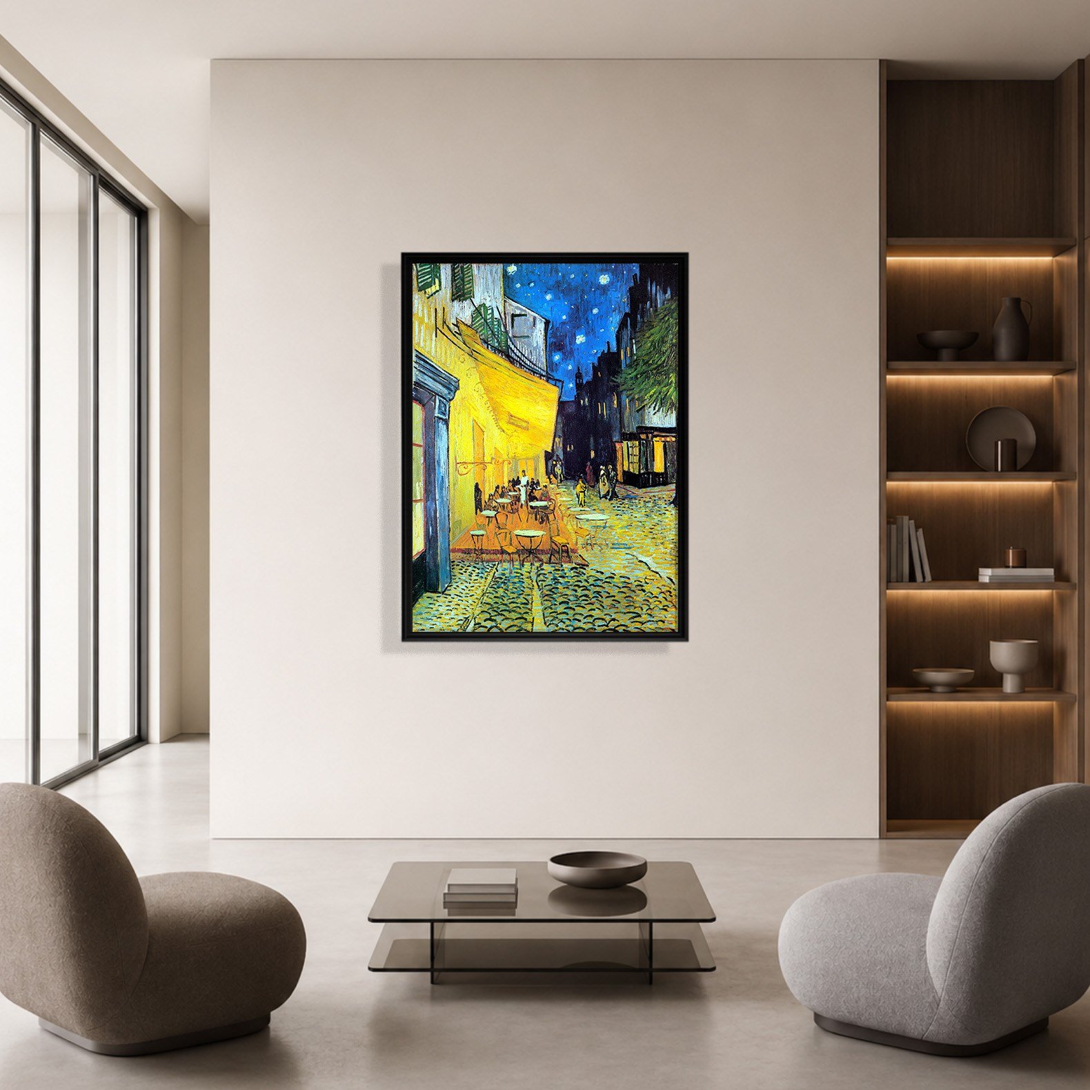 Gece Kafe Terası Kanvas Tablo – Vincent van Gogh Café Terrace at Night Klasik Sanat Eseri