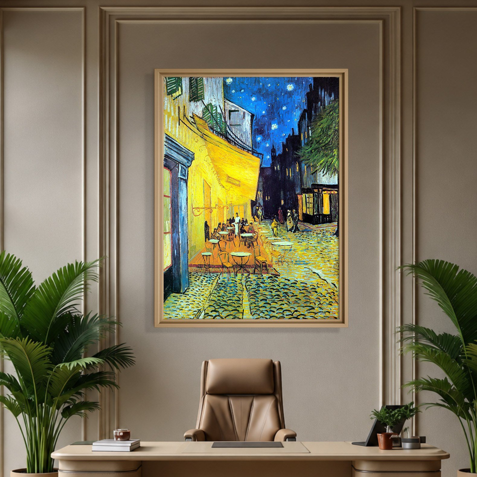 Gece Kafe Terası Kanvas Tablo – Vincent van Gogh Café Terrace at Night Klasik Sanat Eseri