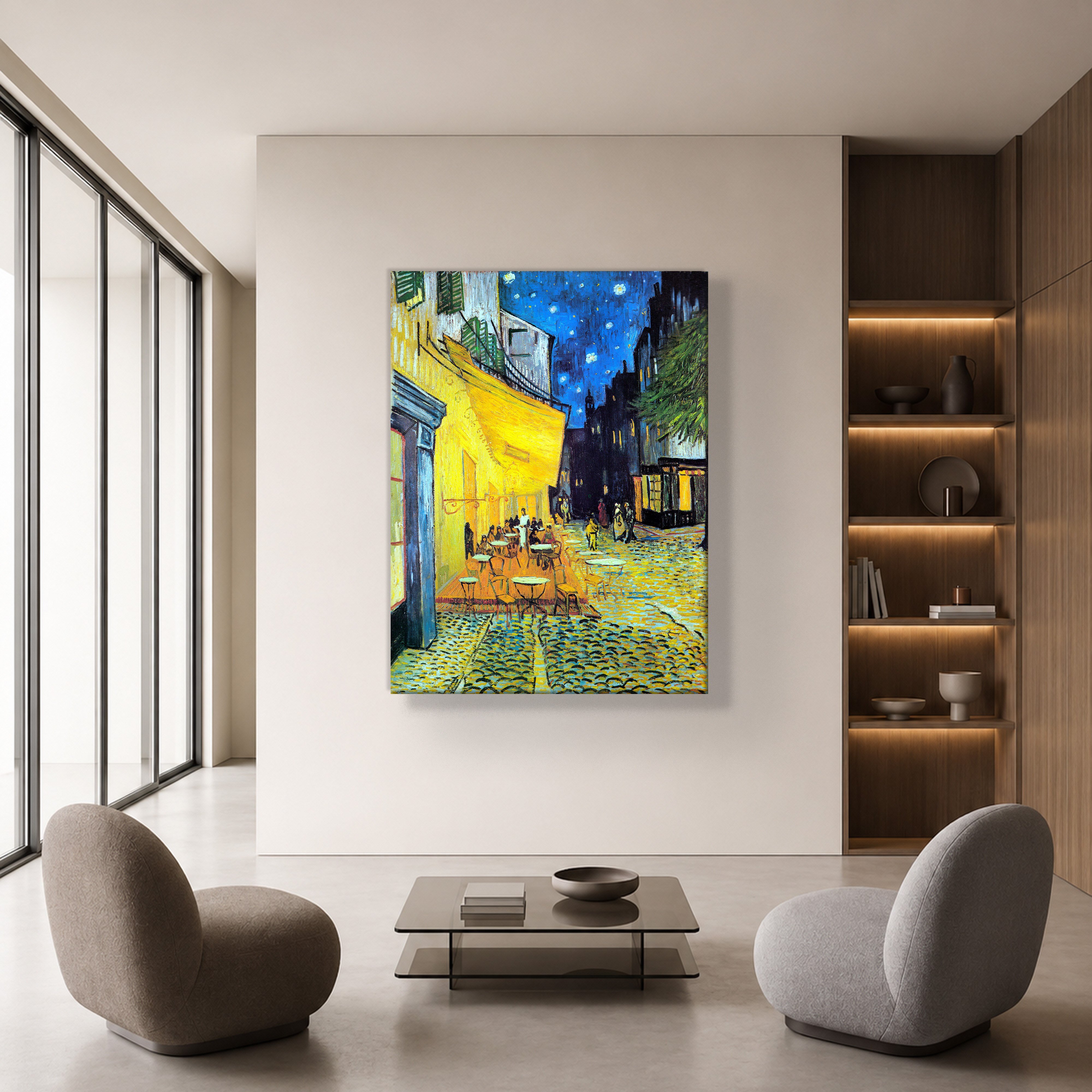 Gece Kafe Terası Kanvas Tablo – Vincent van Gogh Café Terrace at Night Klasik Sanat Eseri