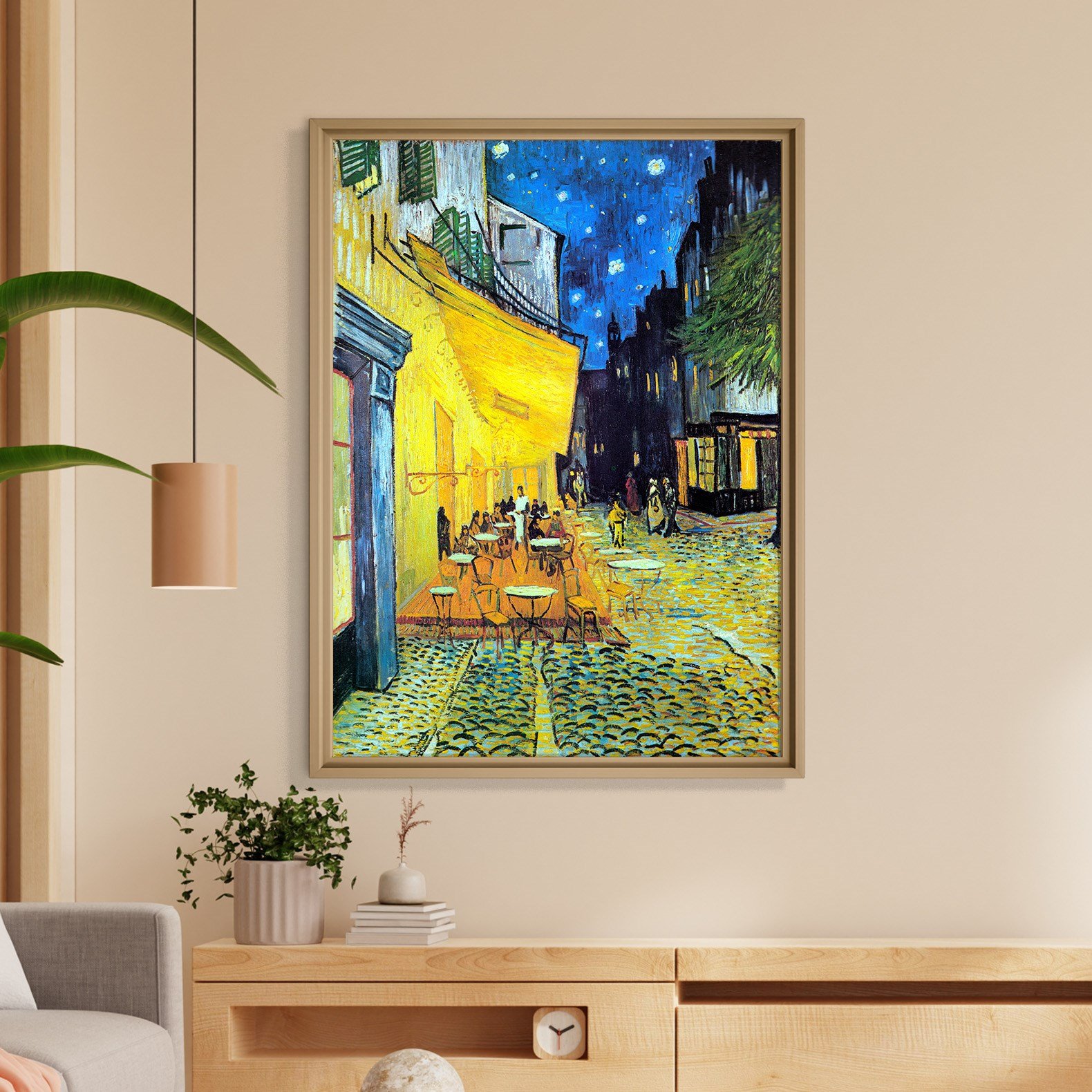 Gece Kafe Terası Kanvas Tablo – Vincent van Gogh Café Terrace at Night Klasik Sanat Eseri