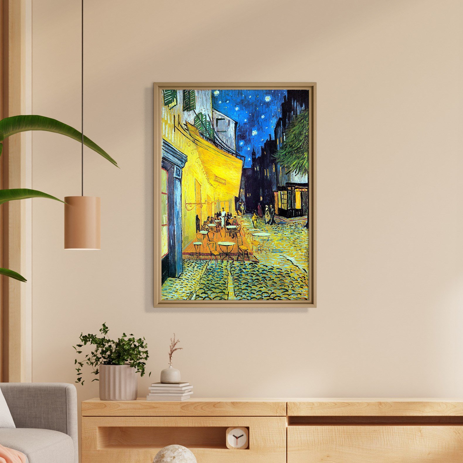 Gece Kafe Terası Kanvas Tablo – Vincent van Gogh Café Terrace at Night Klasik Sanat Eseri
