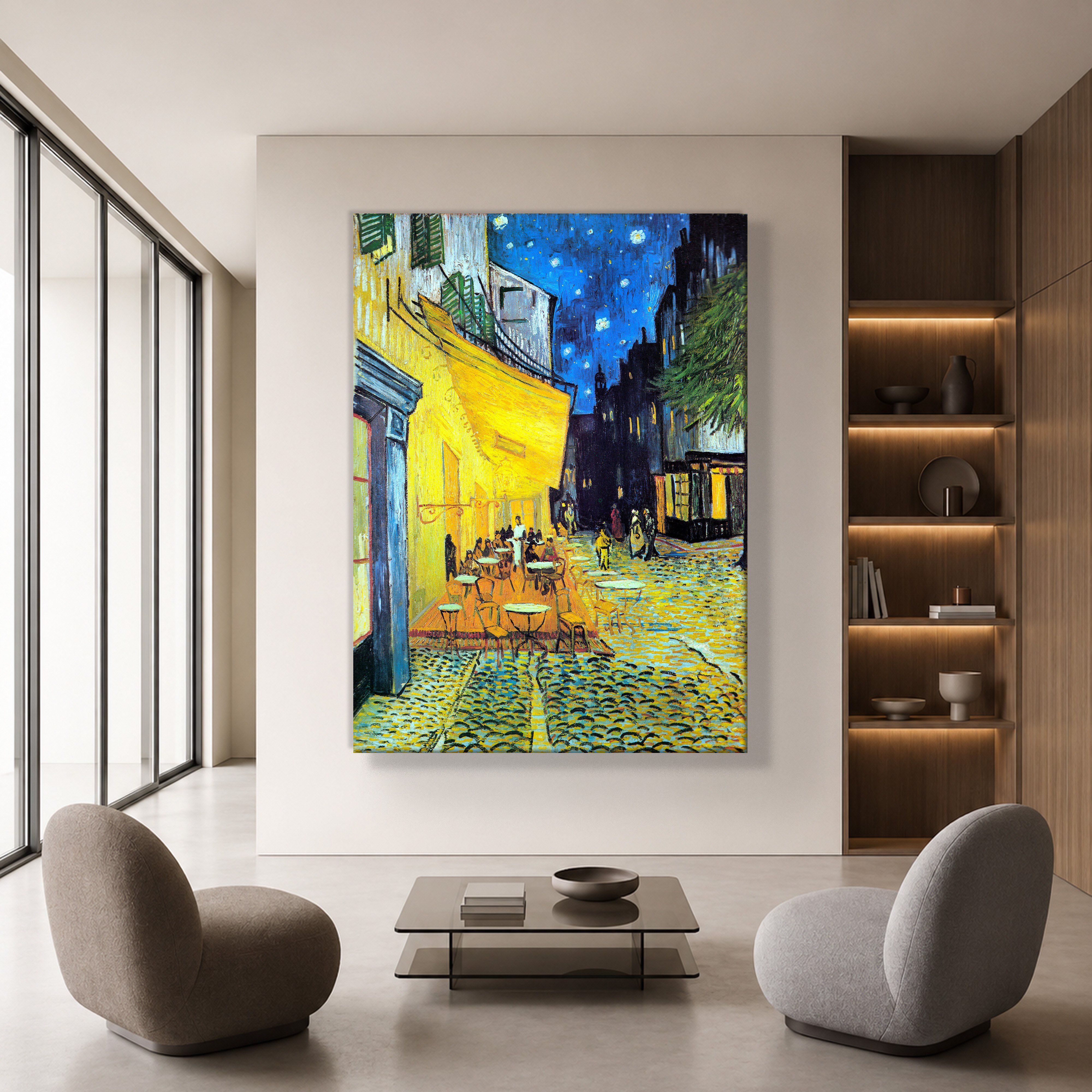 Gece Kafe Terası Kanvas Tablo – Vincent van Gogh Café Terrace at Night Klasik Sanat Eseri