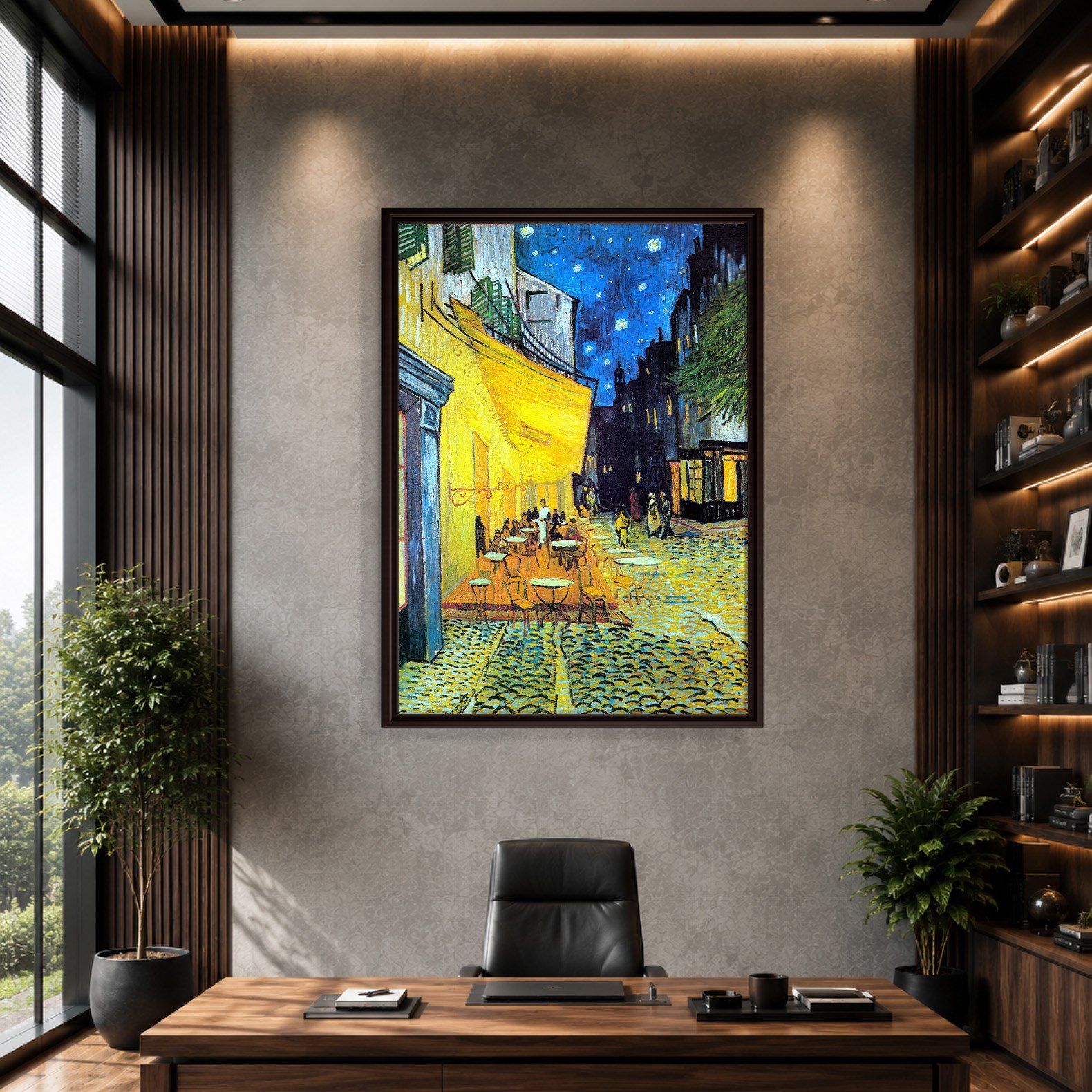 Gece Kafe Terası Kanvas Tablo – Vincent van Gogh Café Terrace at Night Klasik Sanat Eseri