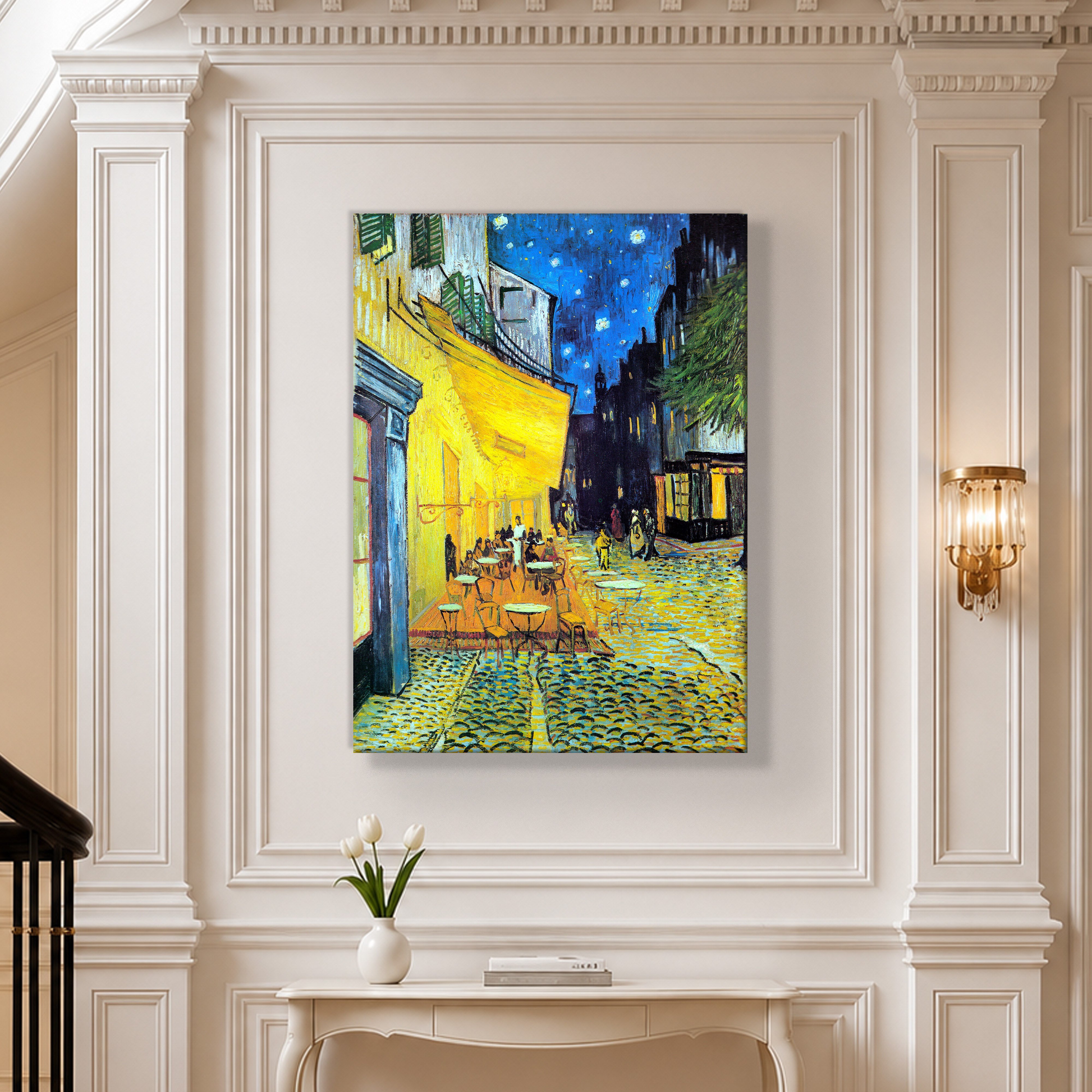 Gece Kafe Terası Kanvas Tablo – Vincent van Gogh Café Terrace at Night Klasik Sanat Eseri