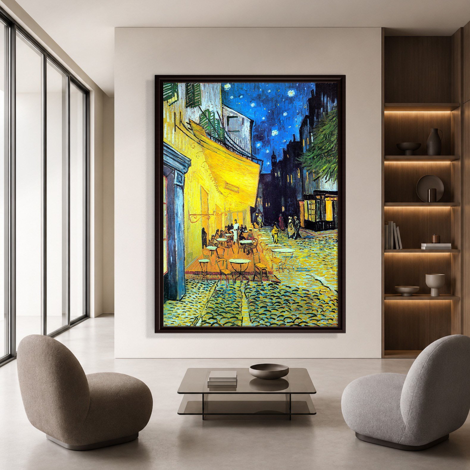 Gece Kafe Terası Kanvas Tablo – Vincent van Gogh Café Terrace at Night Klasik Sanat Eseri