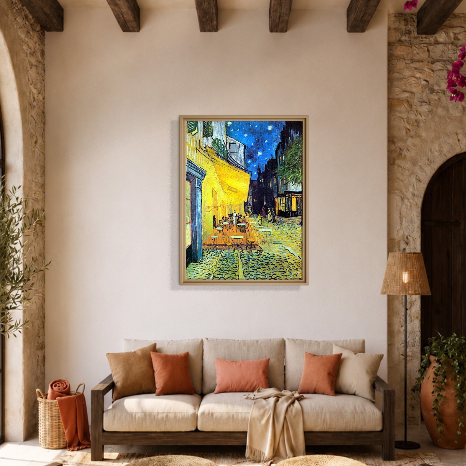 Gece Kafe Terası Kanvas Tablo – Vincent van Gogh Café Terrace at Night Klasik Sanat Eseri