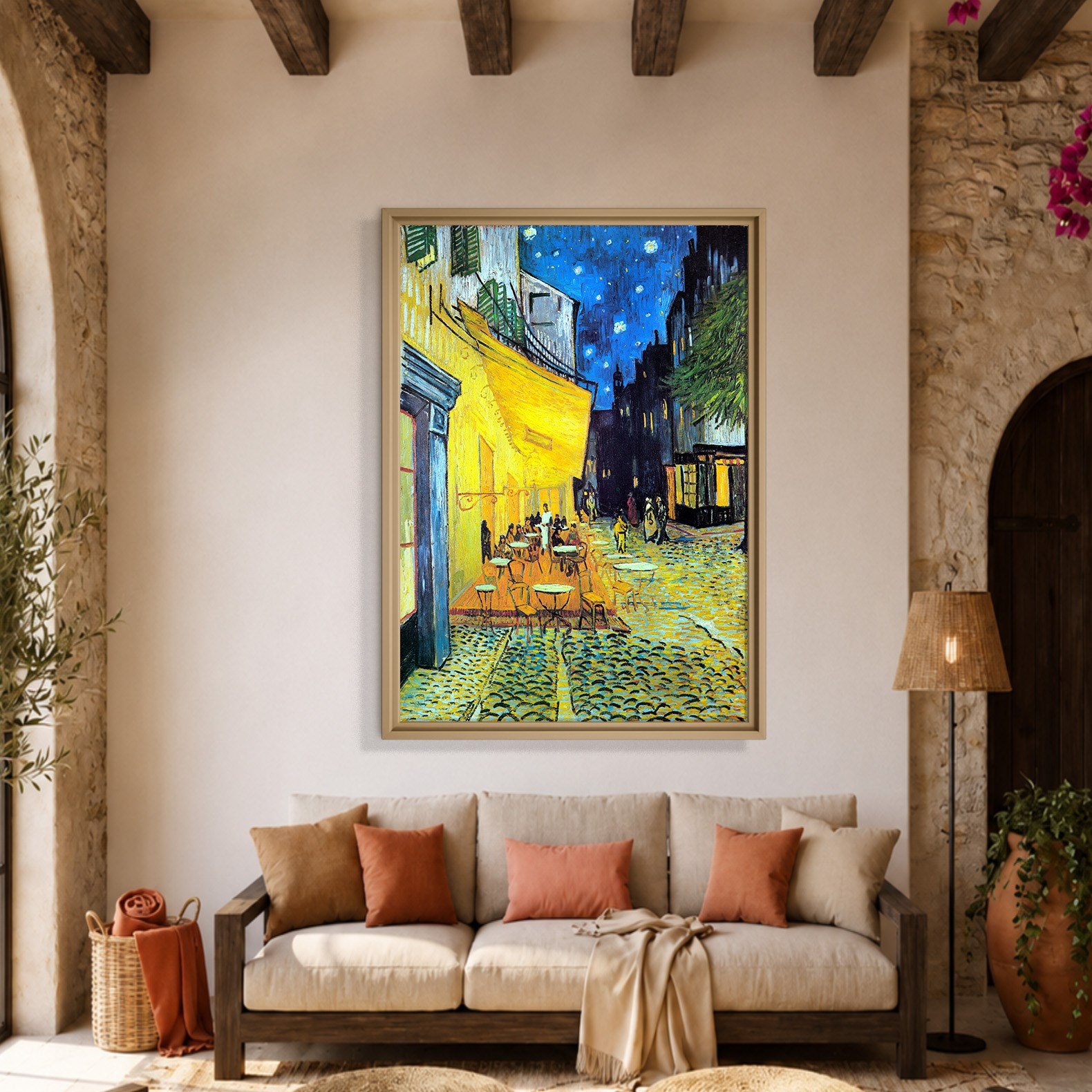 Gece Kafe Terası Kanvas Tablo – Vincent van Gogh Café Terrace at Night Klasik Sanat Eseri