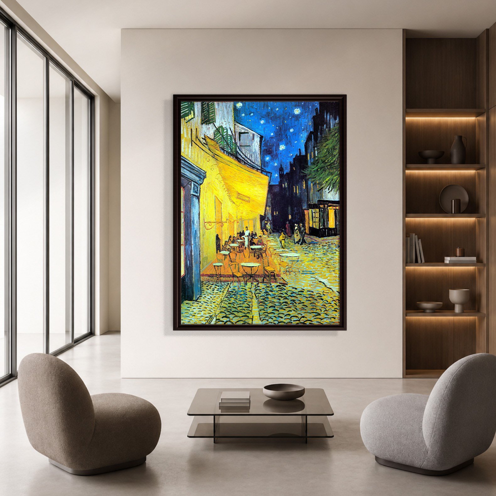 Gece Kafe Terası Kanvas Tablo – Vincent van Gogh Café Terrace at Night Klasik Sanat Eseri