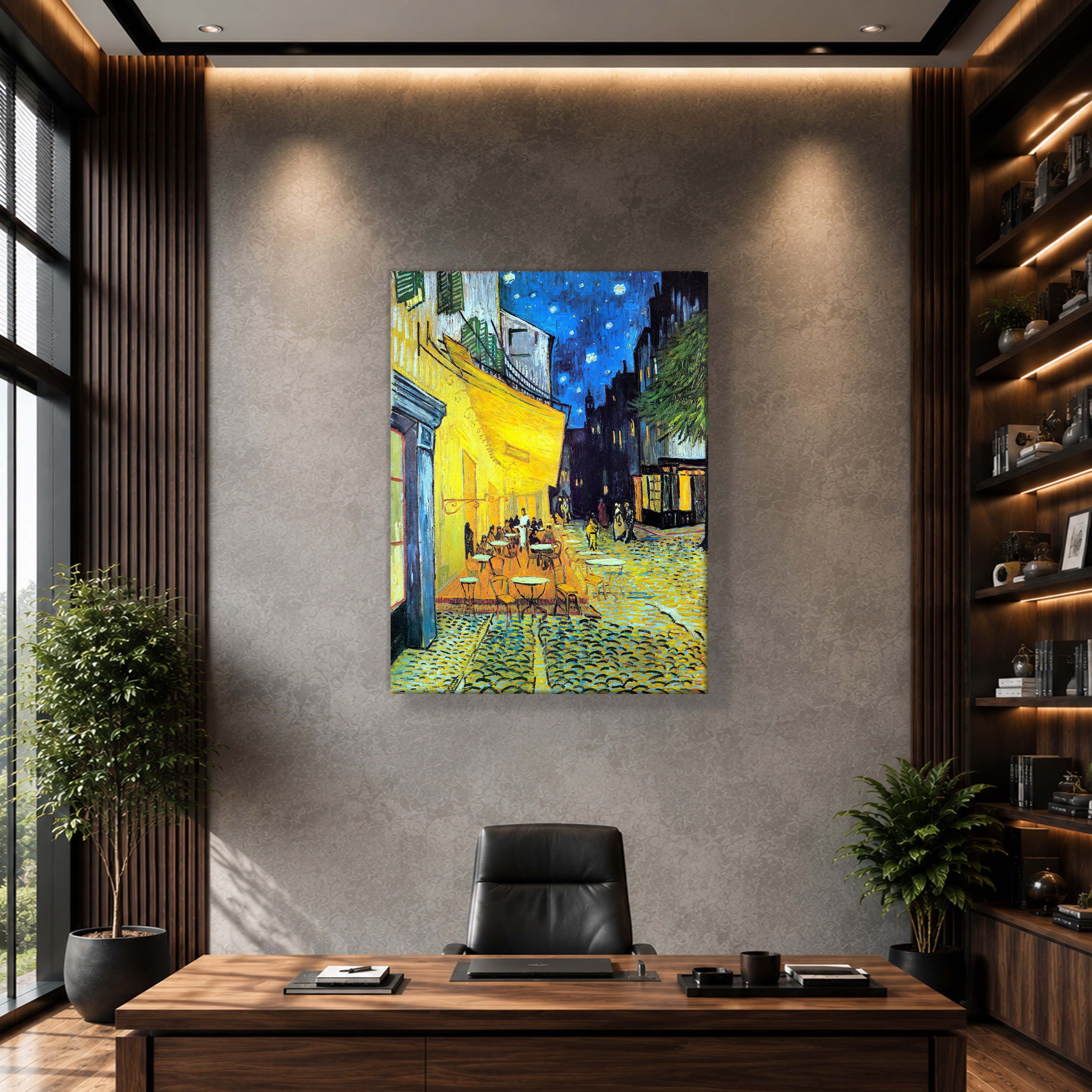 Gece Kafe Terası Kanvas Tablo – Vincent van Gogh Café Terrace at Night Klasik Sanat Eseri