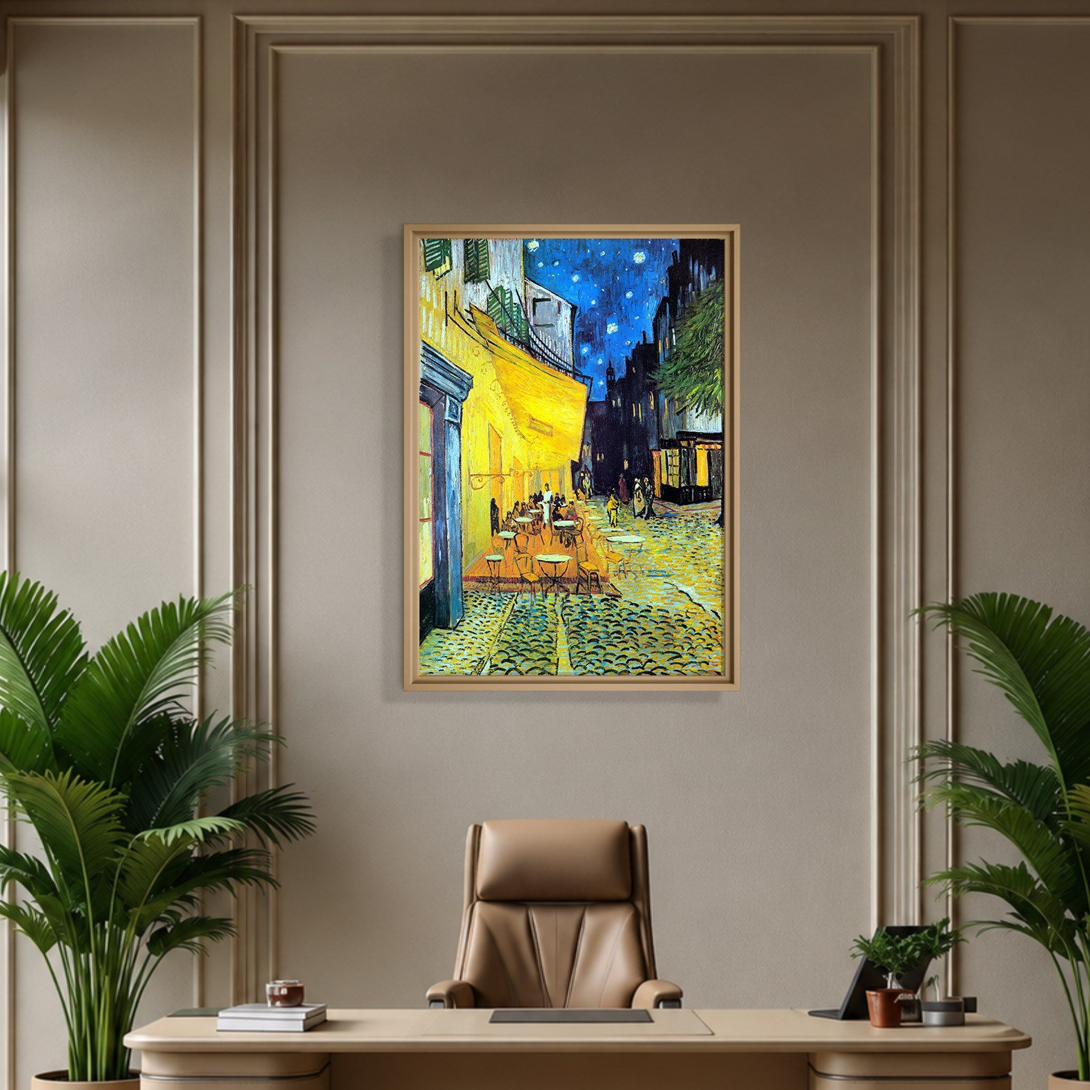 Gece Kafe Terası Kanvas Tablo – Vincent van Gogh Café Terrace at Night Klasik Sanat Eseri