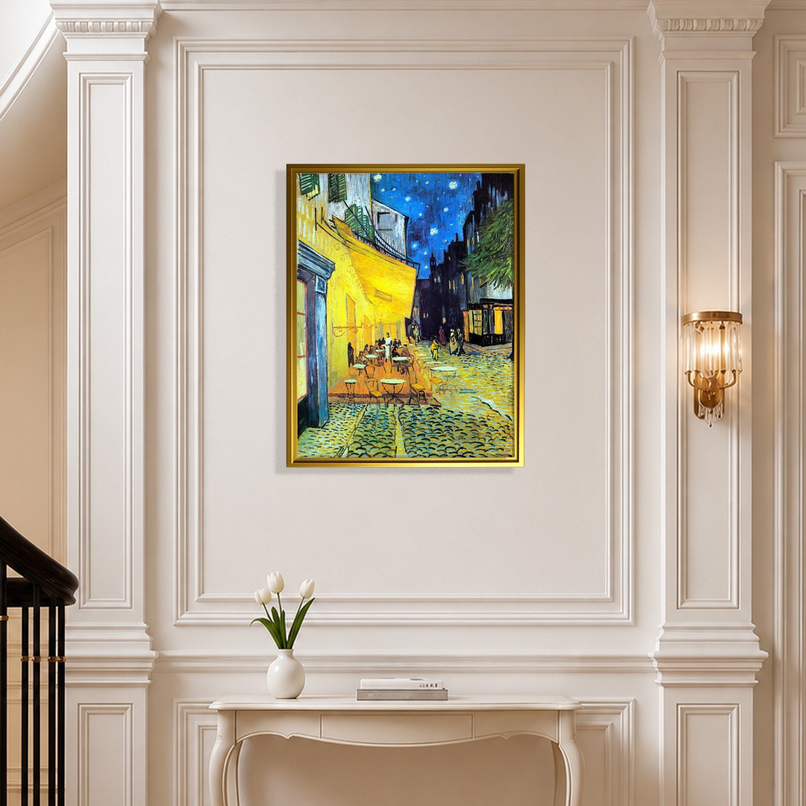 Gece Kafe Terası Kanvas Tablo – Vincent van Gogh Café Terrace at Night Klasik Sanat Eseri