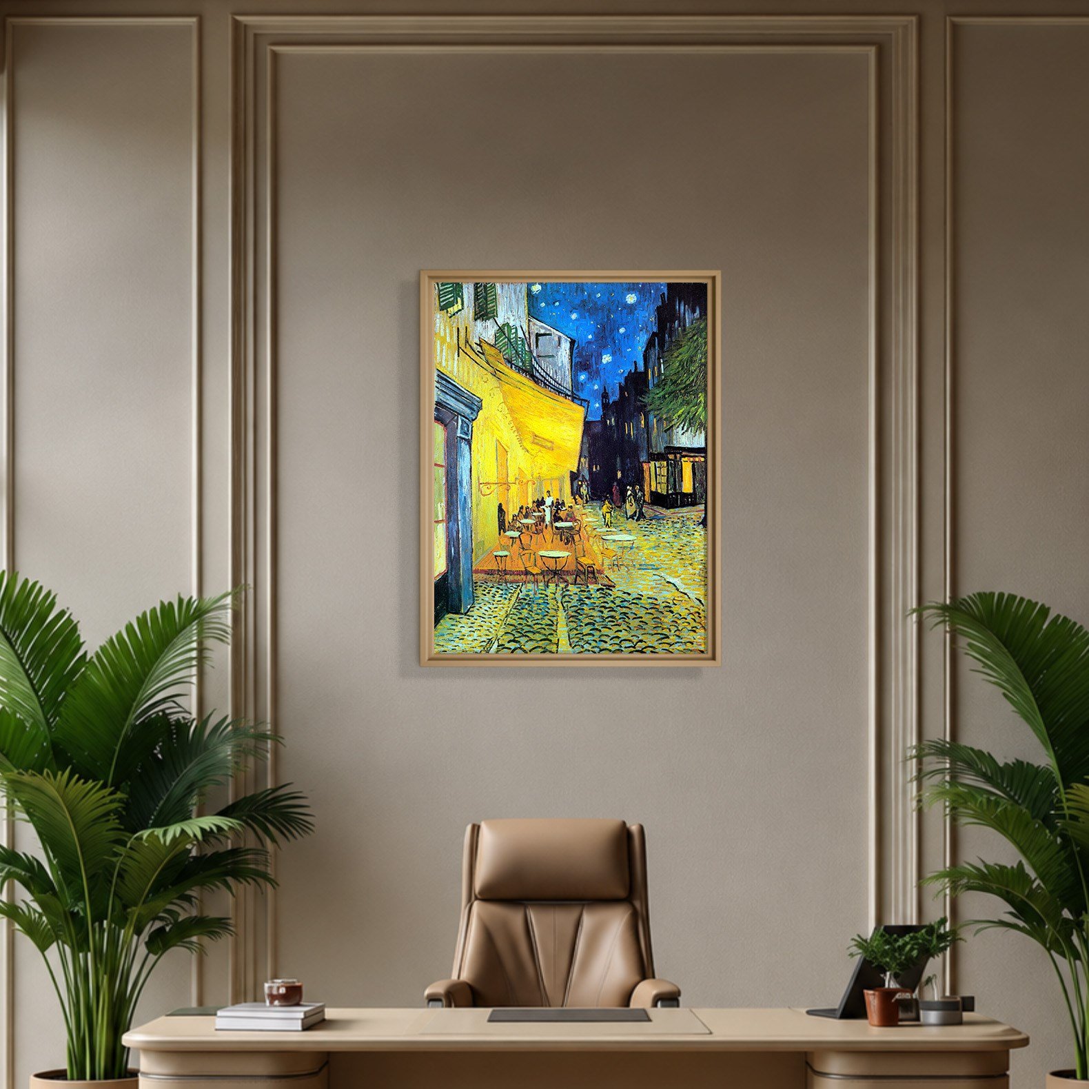 Gece Kafe Terası Kanvas Tablo – Vincent van Gogh Café Terrace at Night Klasik Sanat Eseri