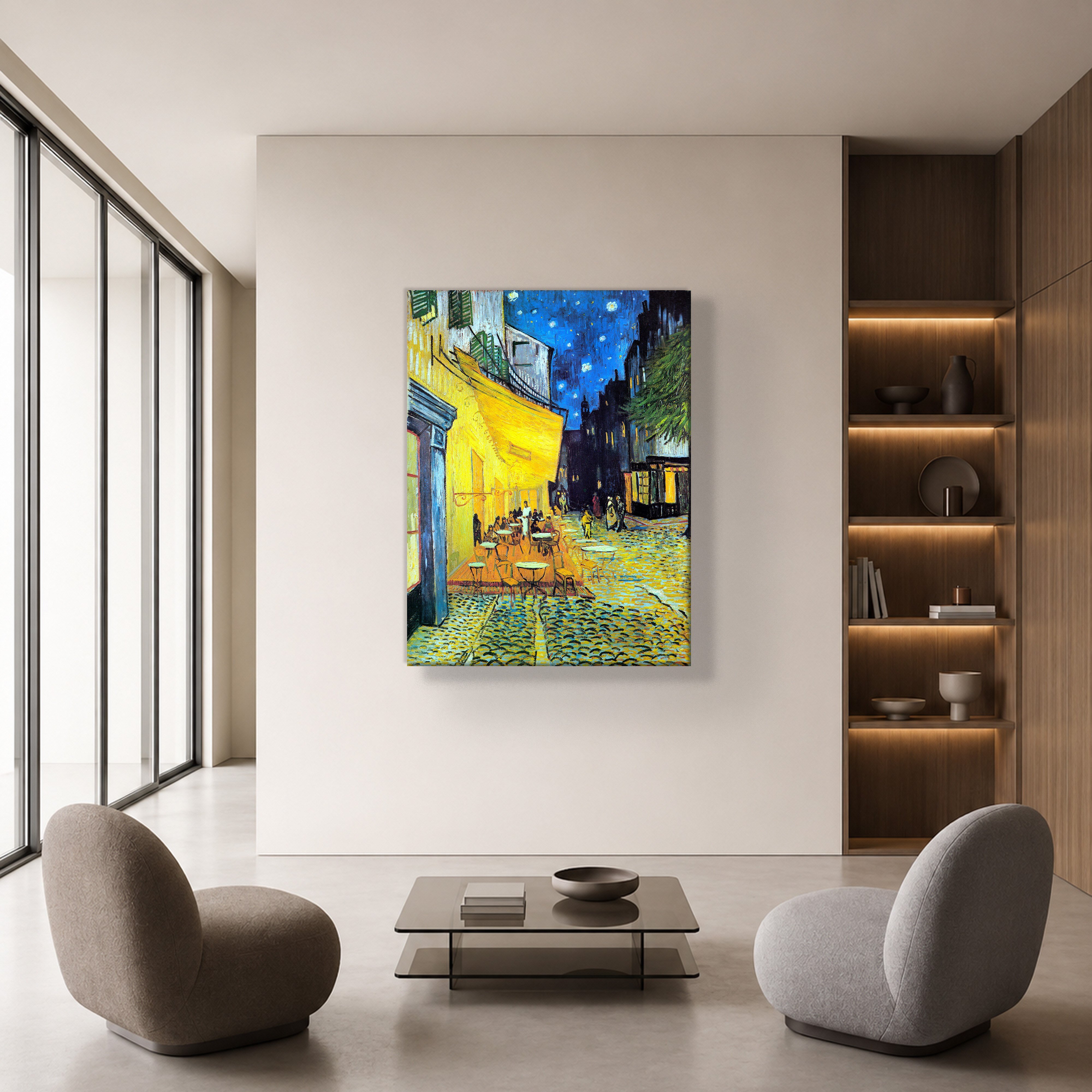 Gece Kafe Terası Kanvas Tablo – Vincent van Gogh Café Terrace at Night Klasik Sanat Eseri