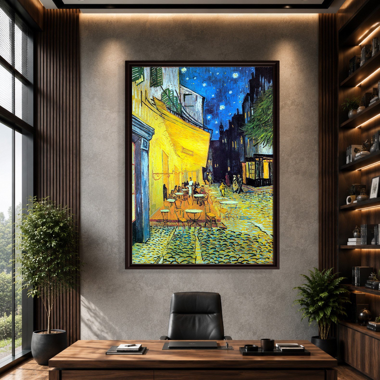 Gece Kafe Terası Kanvas Tablo – Vincent van Gogh Café Terrace at Night Klasik Sanat Eseri