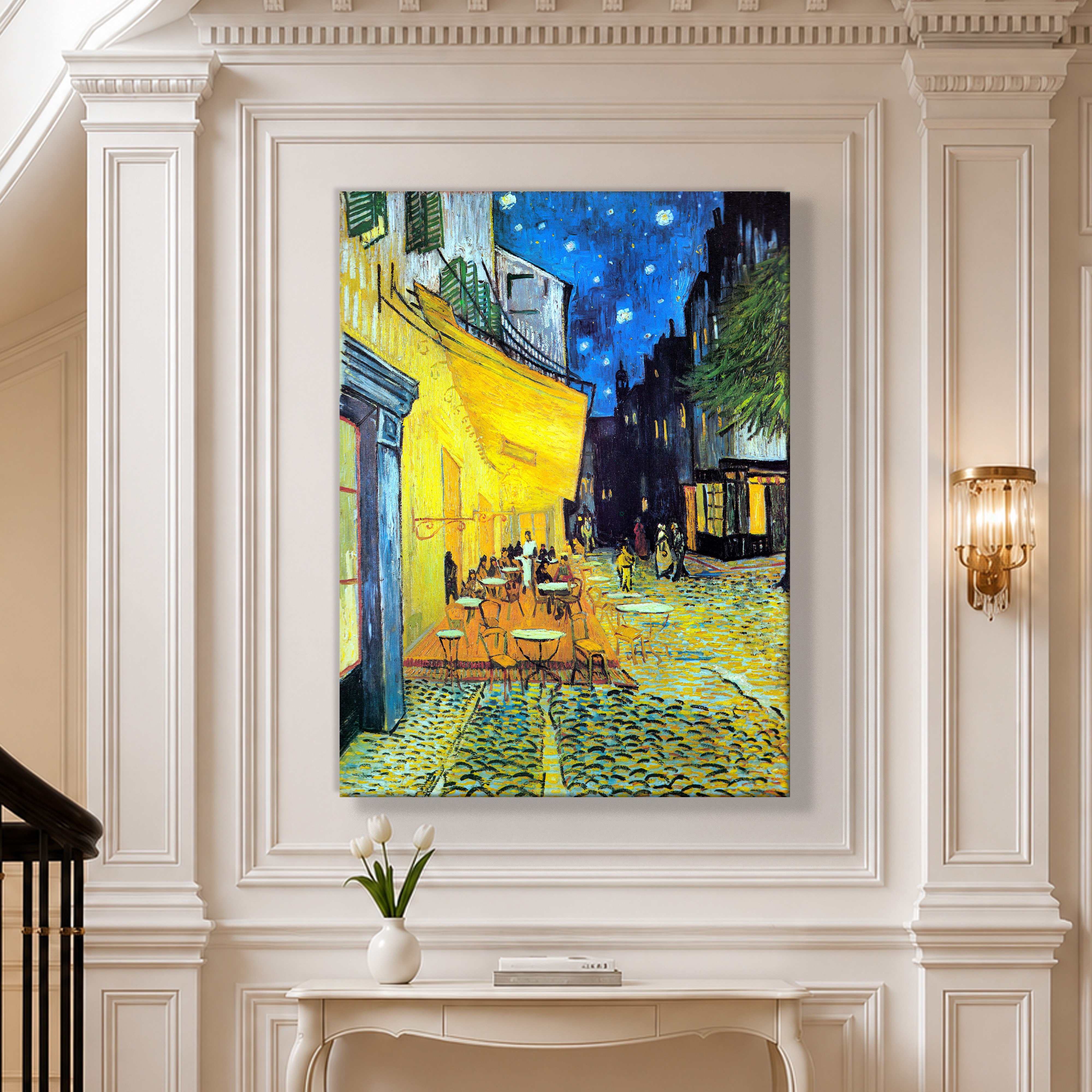 Gece Kafe Terası Kanvas Tablo – Vincent van Gogh Café Terrace at Night Klasik Sanat Eseri