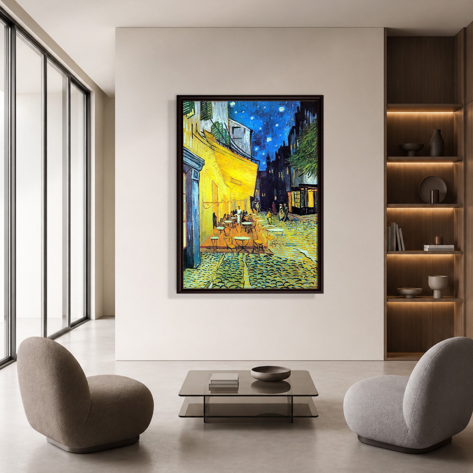 Gece Kafe Terası Kanvas Tablo – Vincent van Gogh Café Terrace at Night Klasik Sanat Eseri