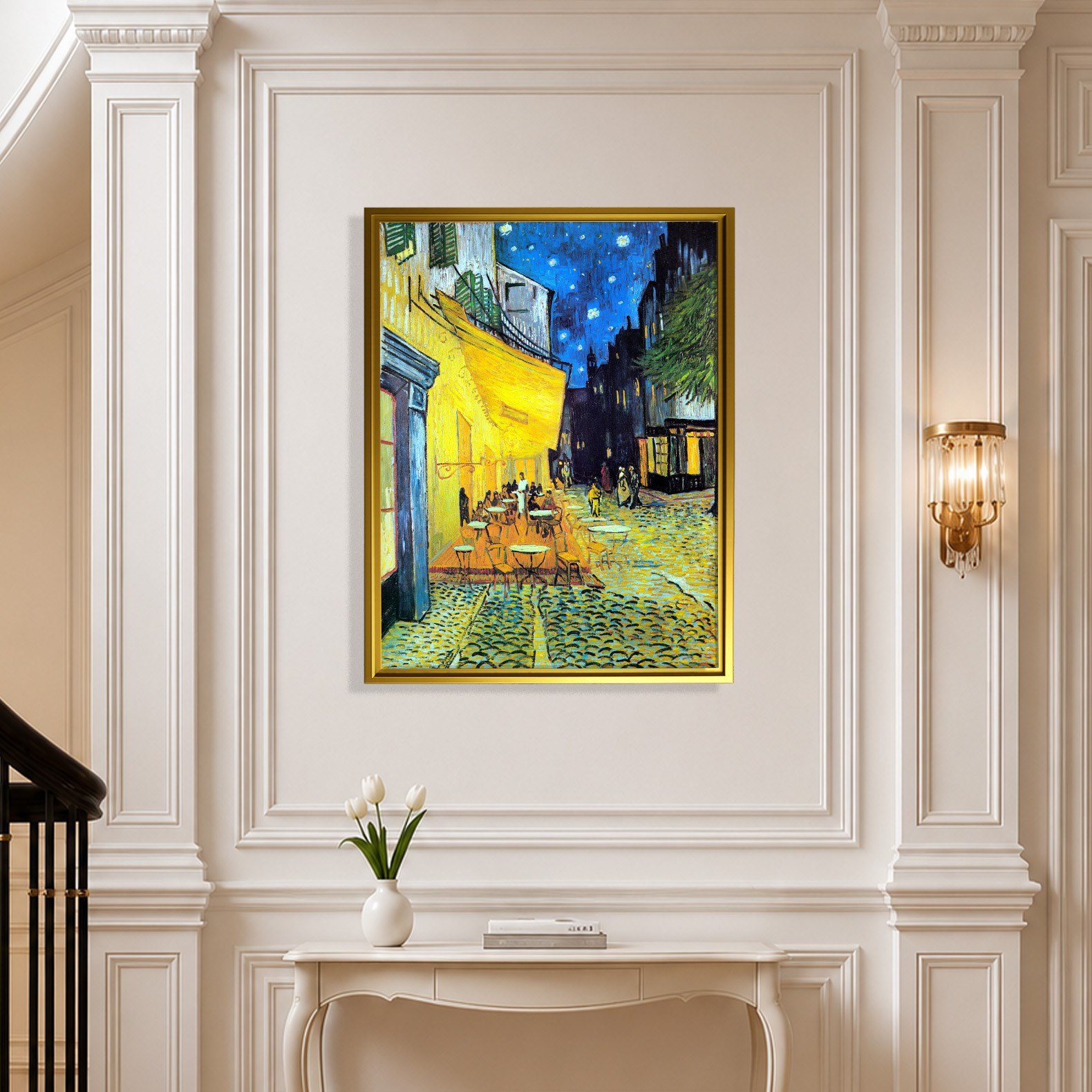 Gece Kafe Terası Kanvas Tablo – Vincent van Gogh Café Terrace at Night Klasik Sanat Eseri