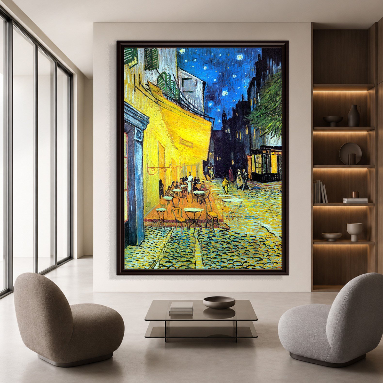 Gece Kafe Terası Kanvas Tablo – Vincent van Gogh Café Terrace at Night Klasik Sanat Eseri