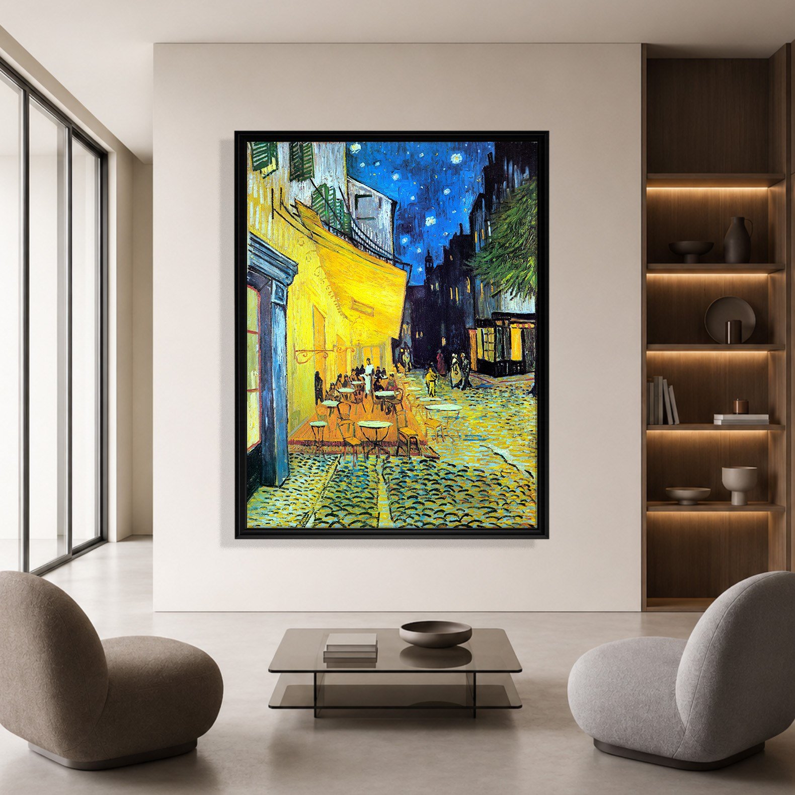 Gece Kafe Terası Kanvas Tablo – Vincent van Gogh Café Terrace at Night Klasik Sanat Eseri