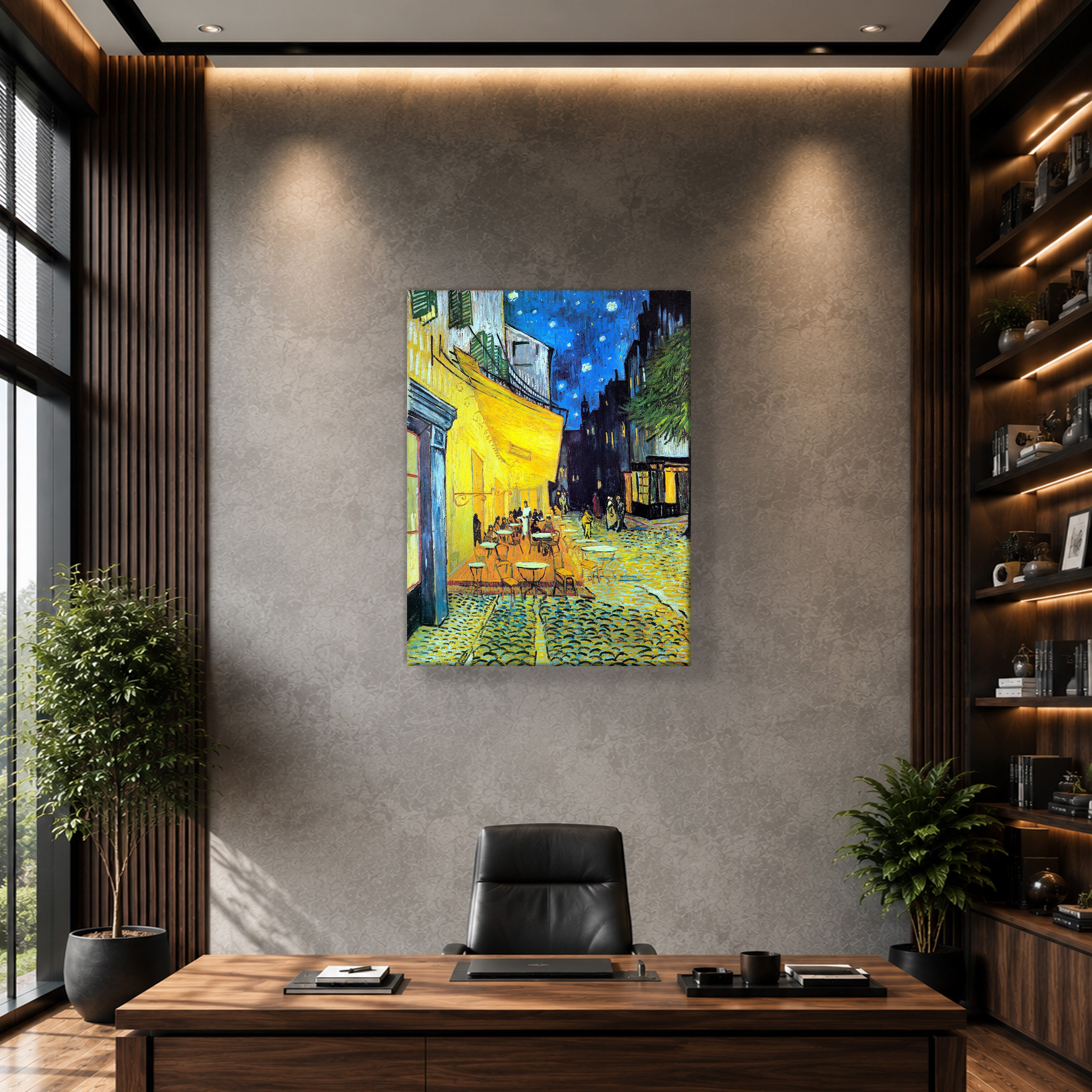 Gece Kafe Terası Kanvas Tablo – Vincent van Gogh Café Terrace at Night Klasik Sanat Eseri