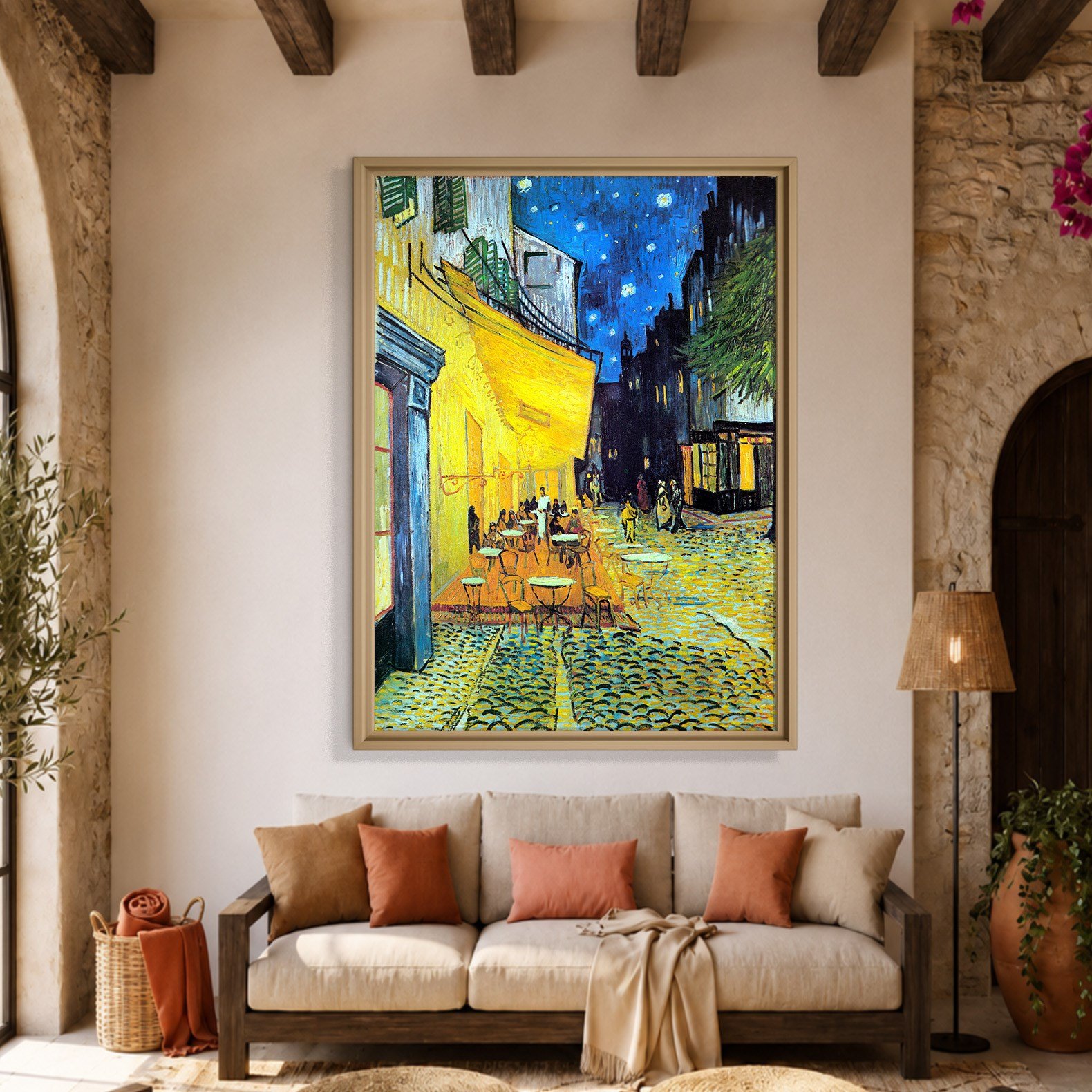 Gece Kafe Terası Kanvas Tablo – Vincent van Gogh Café Terrace at Night Klasik Sanat Eseri