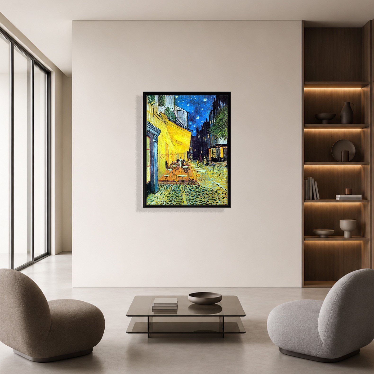 Gece Kafe Terası Kanvas Tablo – Vincent van Gogh Café Terrace at Night Klasik Sanat Eseri