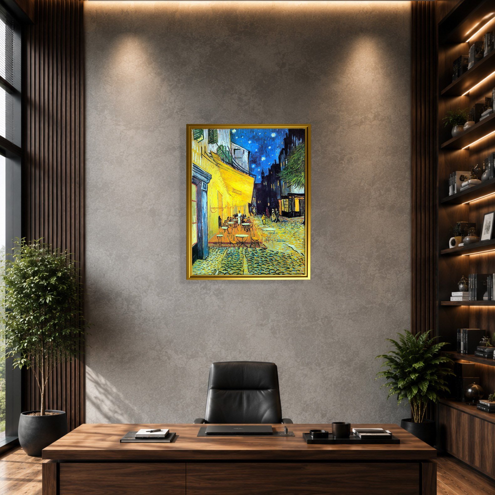 Gece Kafe Terası Kanvas Tablo – Vincent van Gogh Café Terrace at Night Klasik Sanat Eseri
