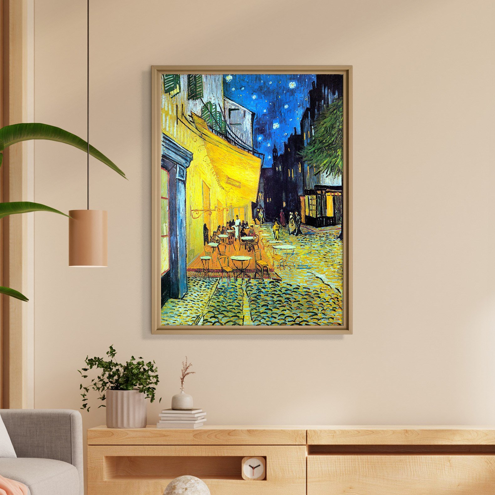 Gece Kafe Terası Kanvas Tablo – Vincent van Gogh Café Terrace at Night Klasik Sanat Eseri