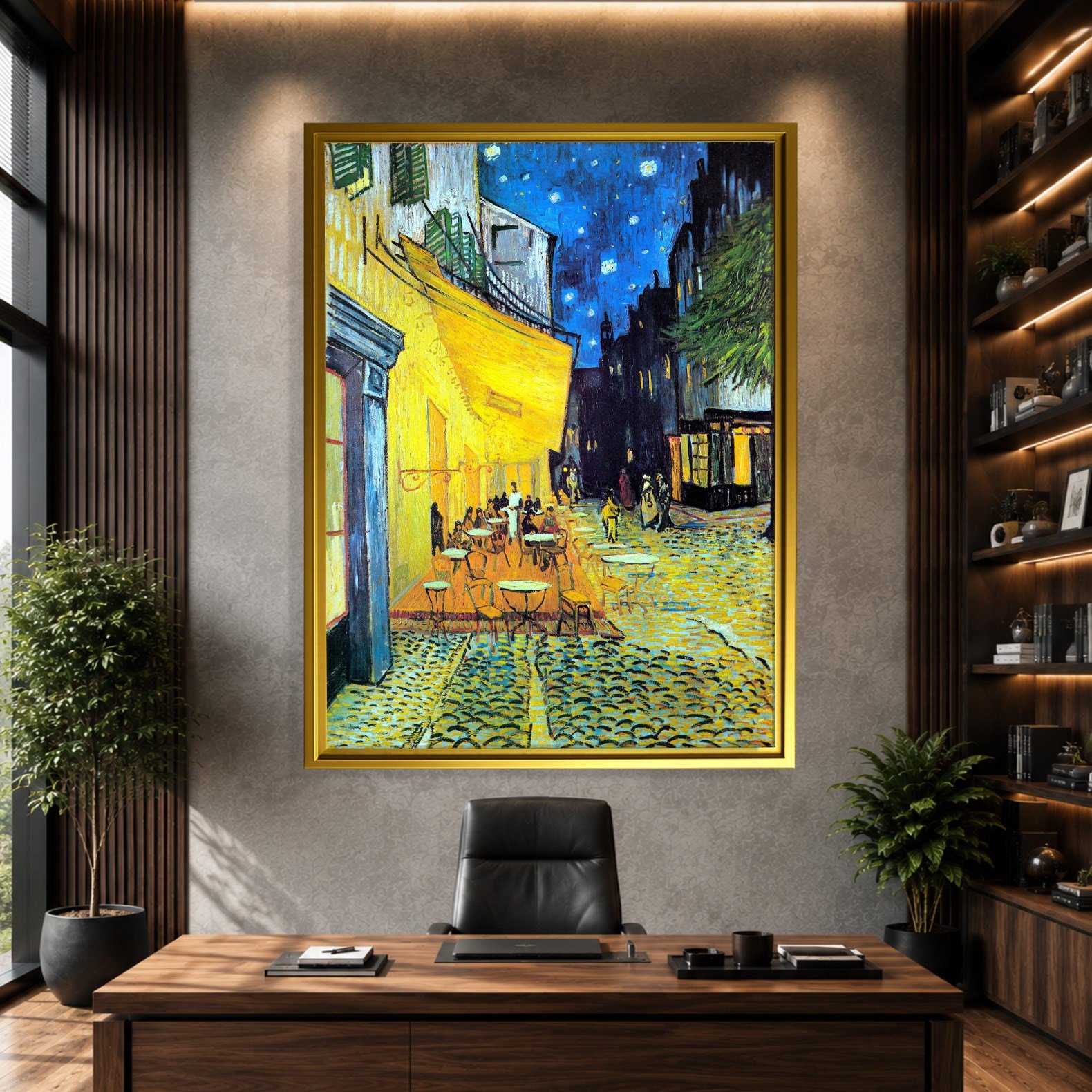 Gece Kafe Terası Kanvas Tablo – Vincent van Gogh Café Terrace at Night Klasik Sanat Eseri