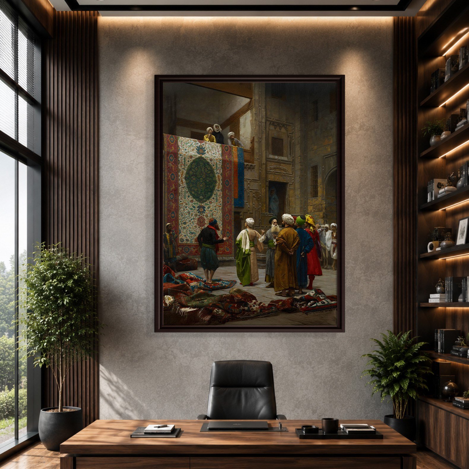 Halı Tüccarı Kanvas Tablo – Jean-Léon Gérôme Klasik Oryantalist Sanat Eseri