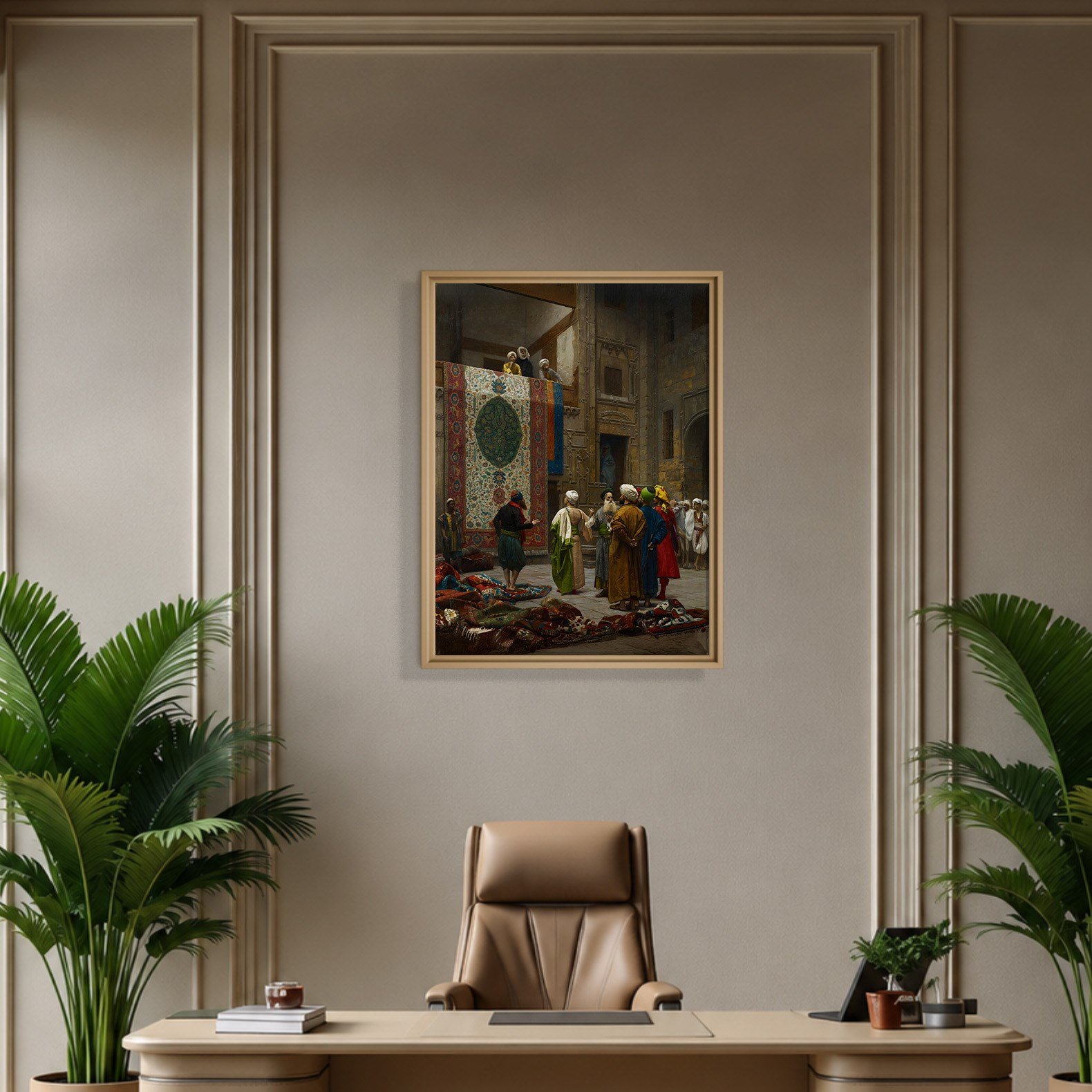 Halı Tüccarı Kanvas Tablo – Jean-Léon Gérôme Klasik Oryantalist Sanat Eseri