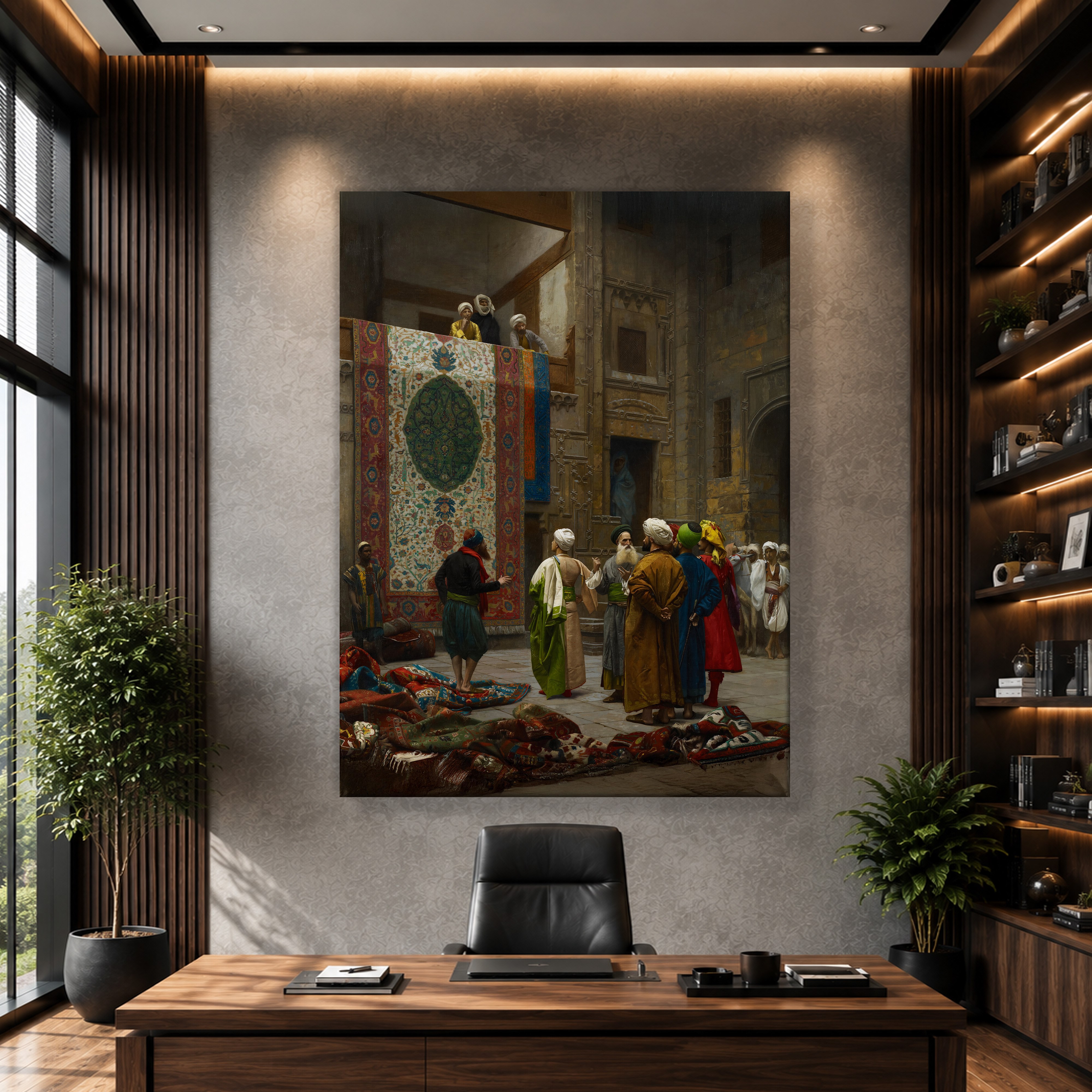 Halı Tüccarı Kanvas Tablo – Jean-Léon Gérôme Klasik Oryantalist Sanat Eseri