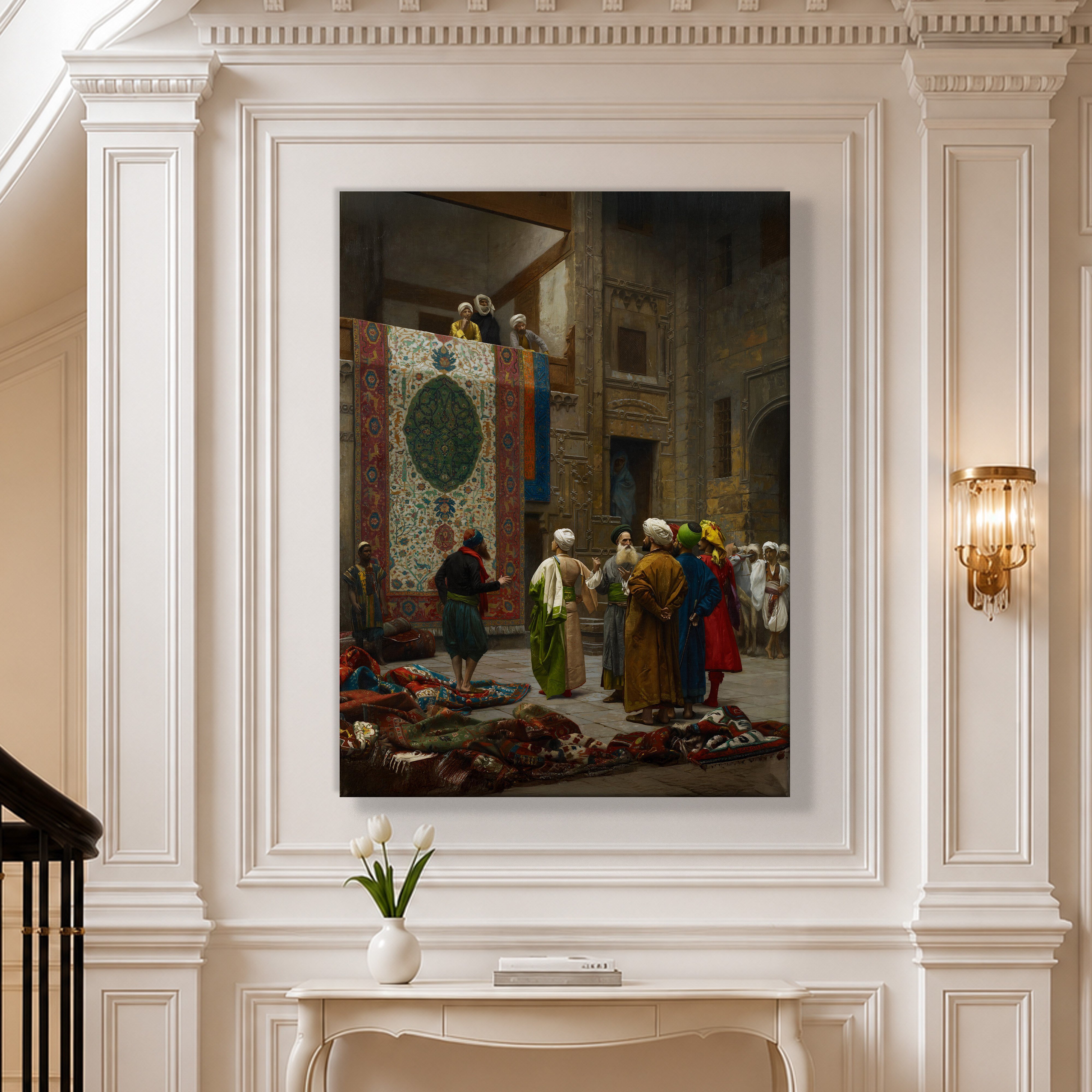 Halı Tüccarı Kanvas Tablo – Jean-Léon Gérôme Klasik Oryantalist Sanat Eseri